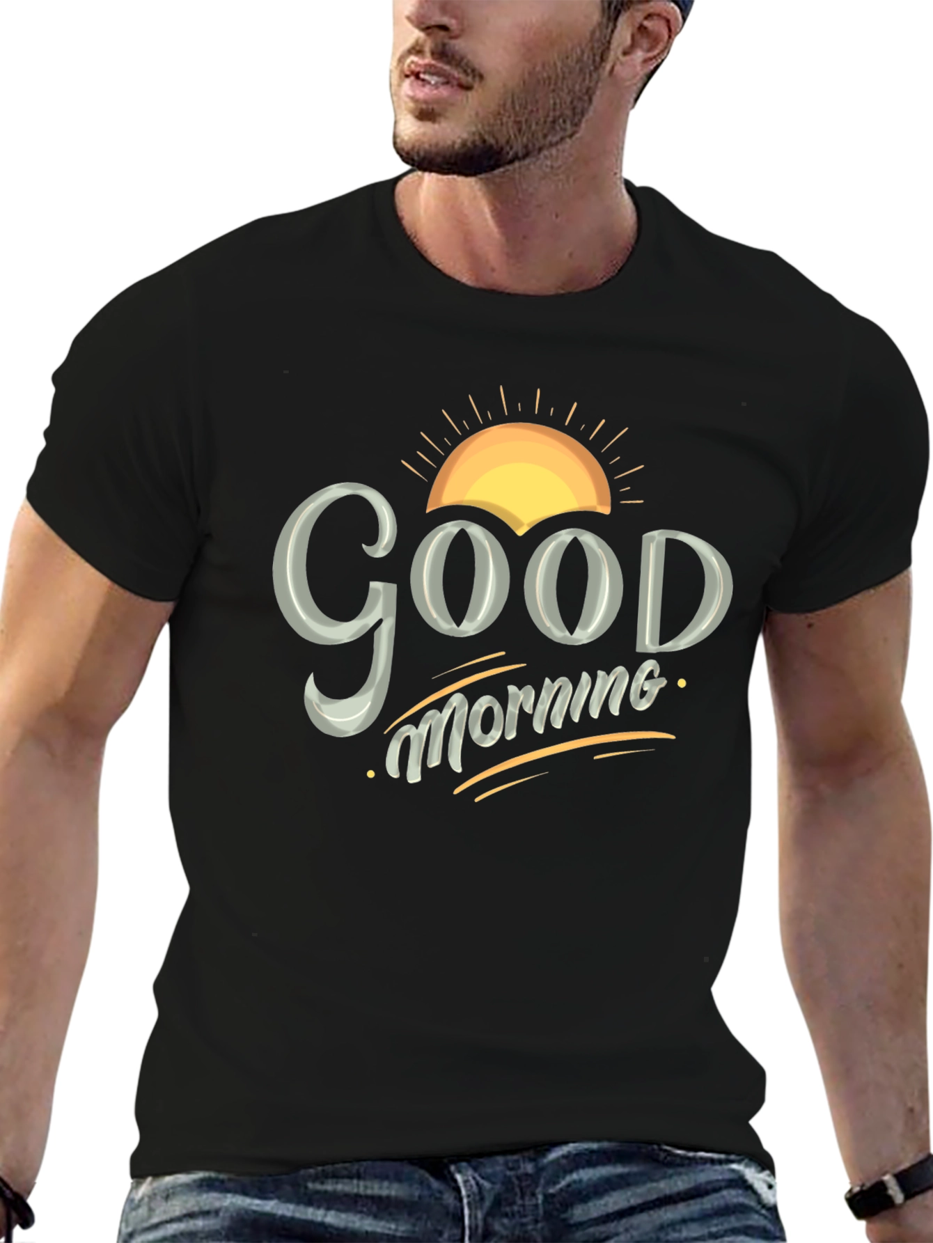 Good Morning Graphic Tee - Mens Black T-Shirt