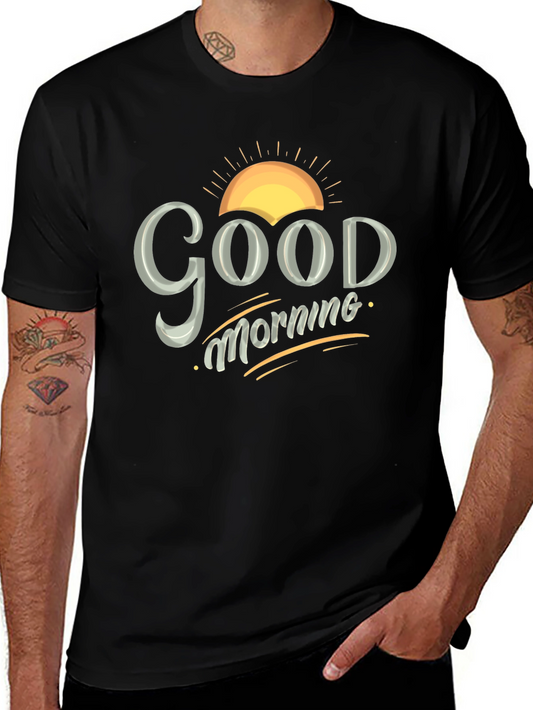 Good Morning Graphic Tee - Mens Black T-Shirt