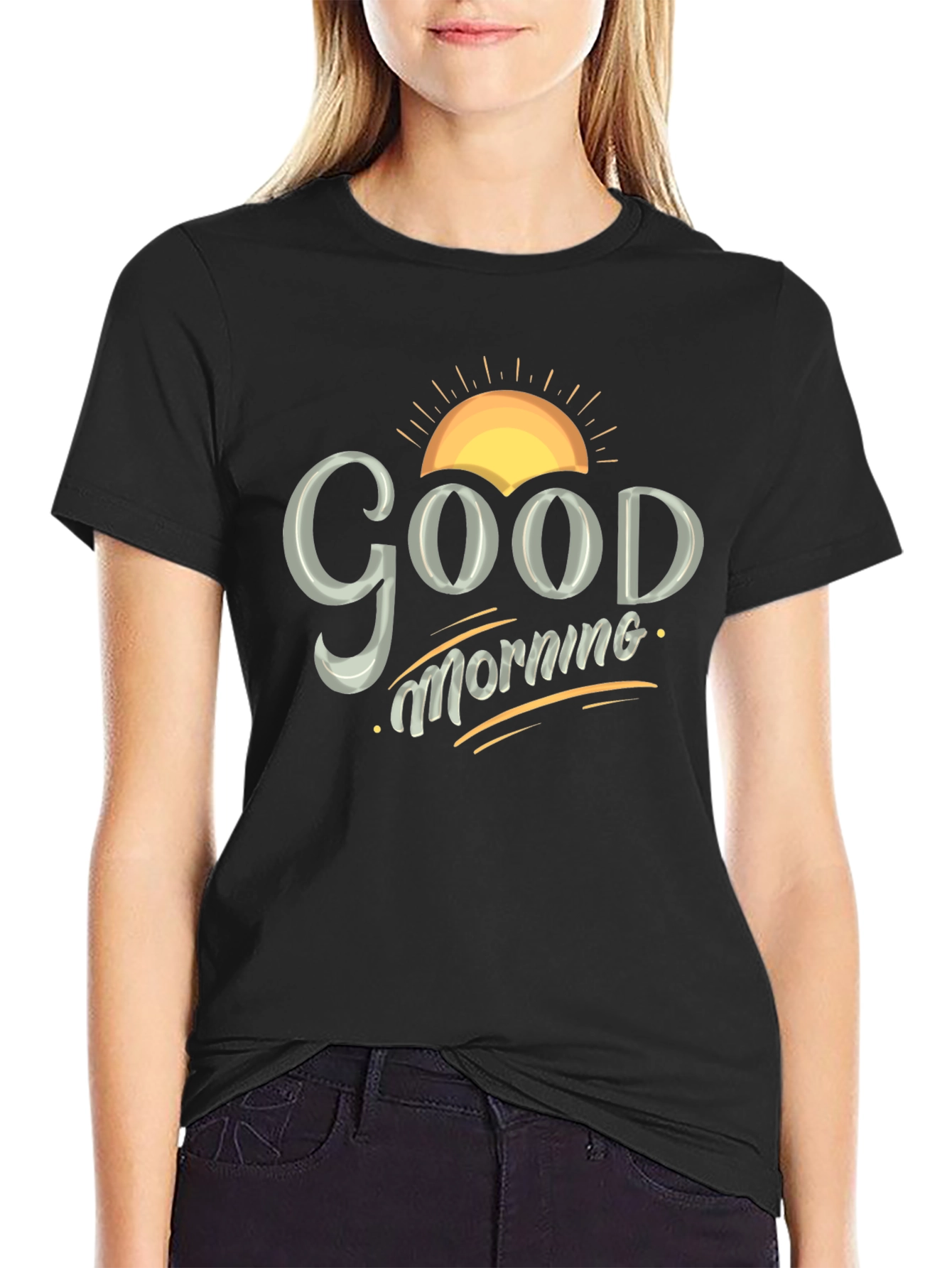 Good Morning Graphic Tee - Mens Black T-Shirt