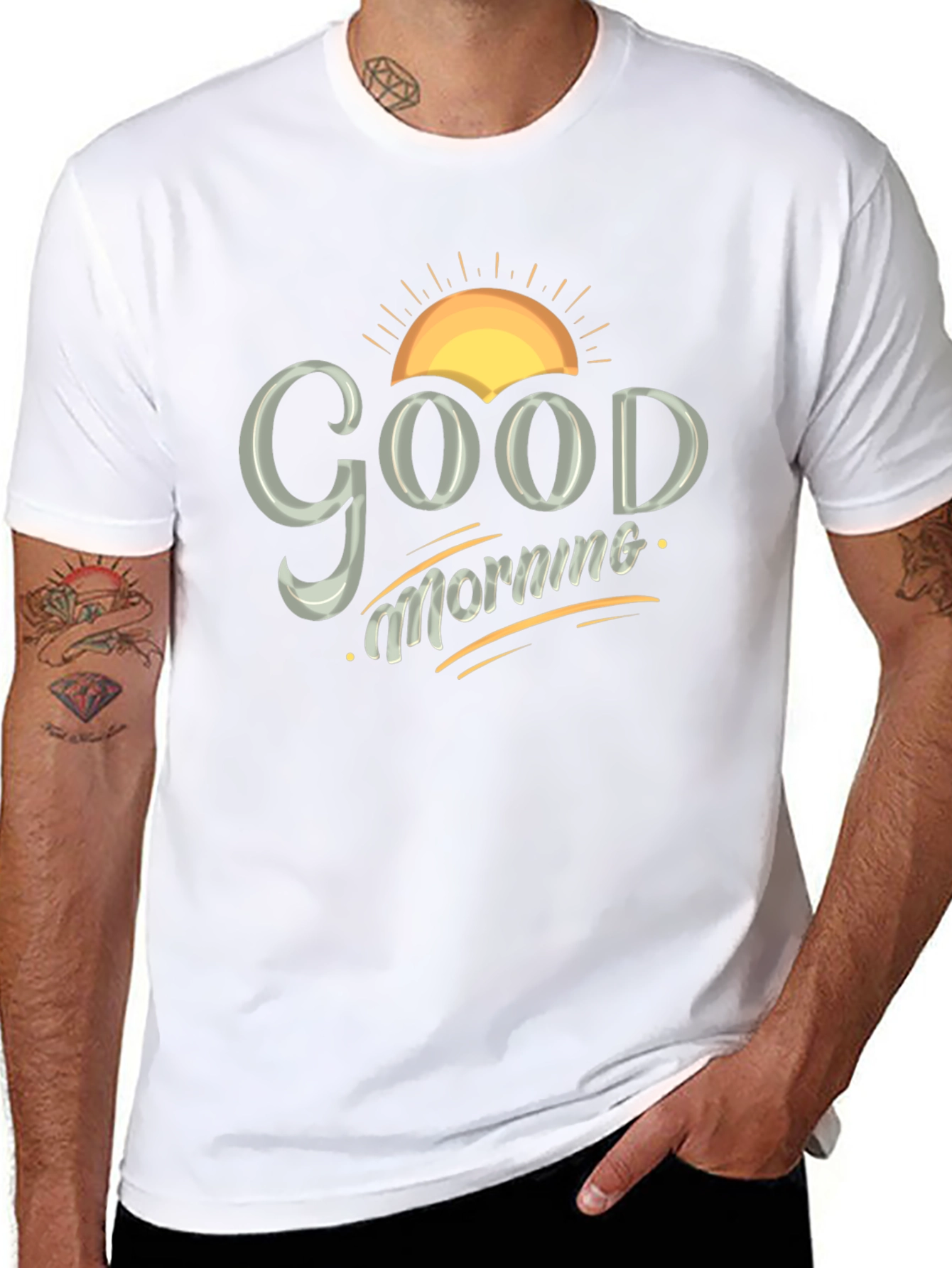 Good Morning Graphic Tee - Mens Black T-Shirt