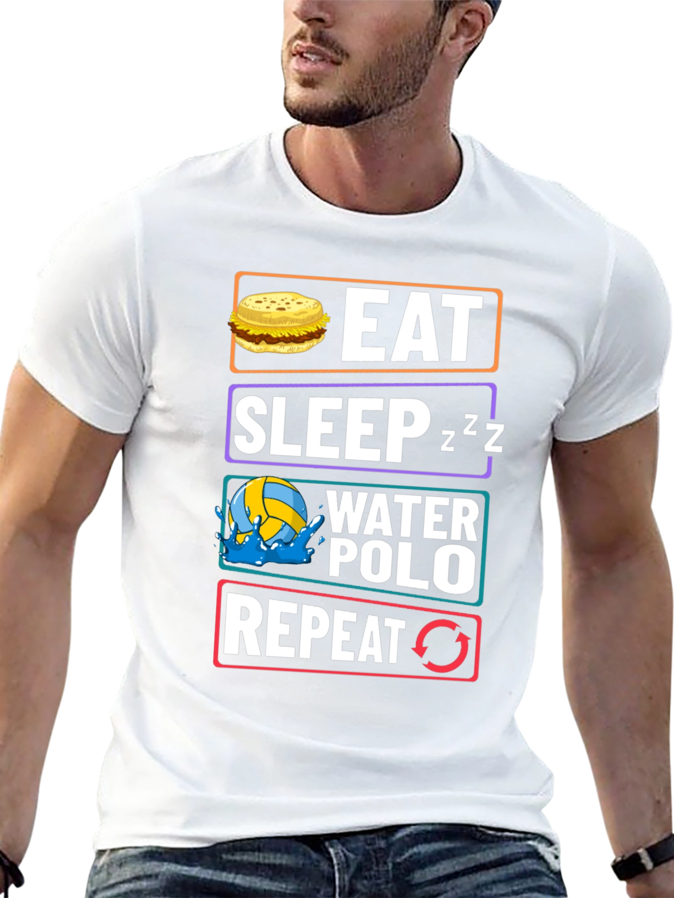 Eat Sleep Water Polo Repeat Graphic Tee