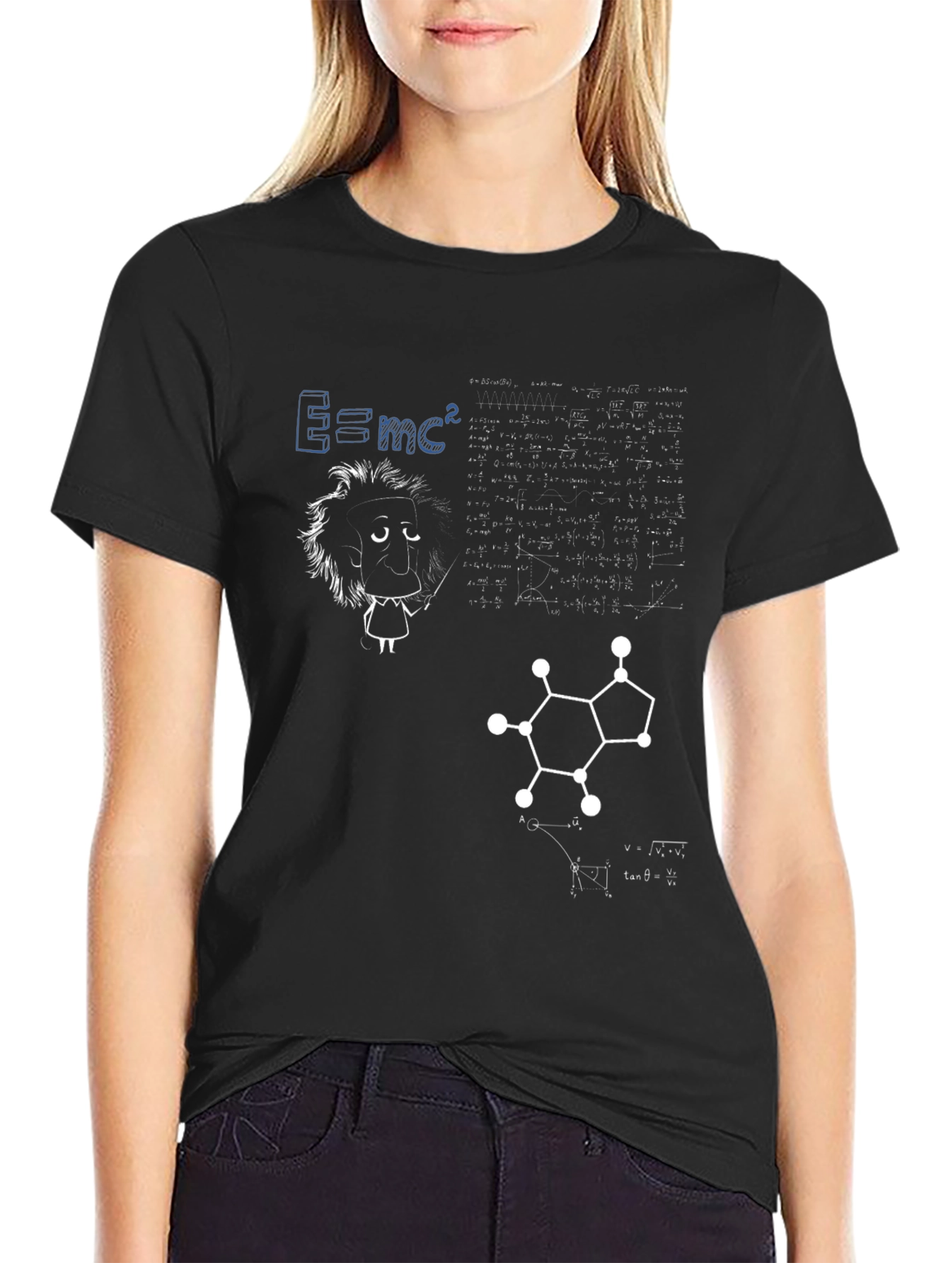 Science Geek Graphic T-Shirt - Black