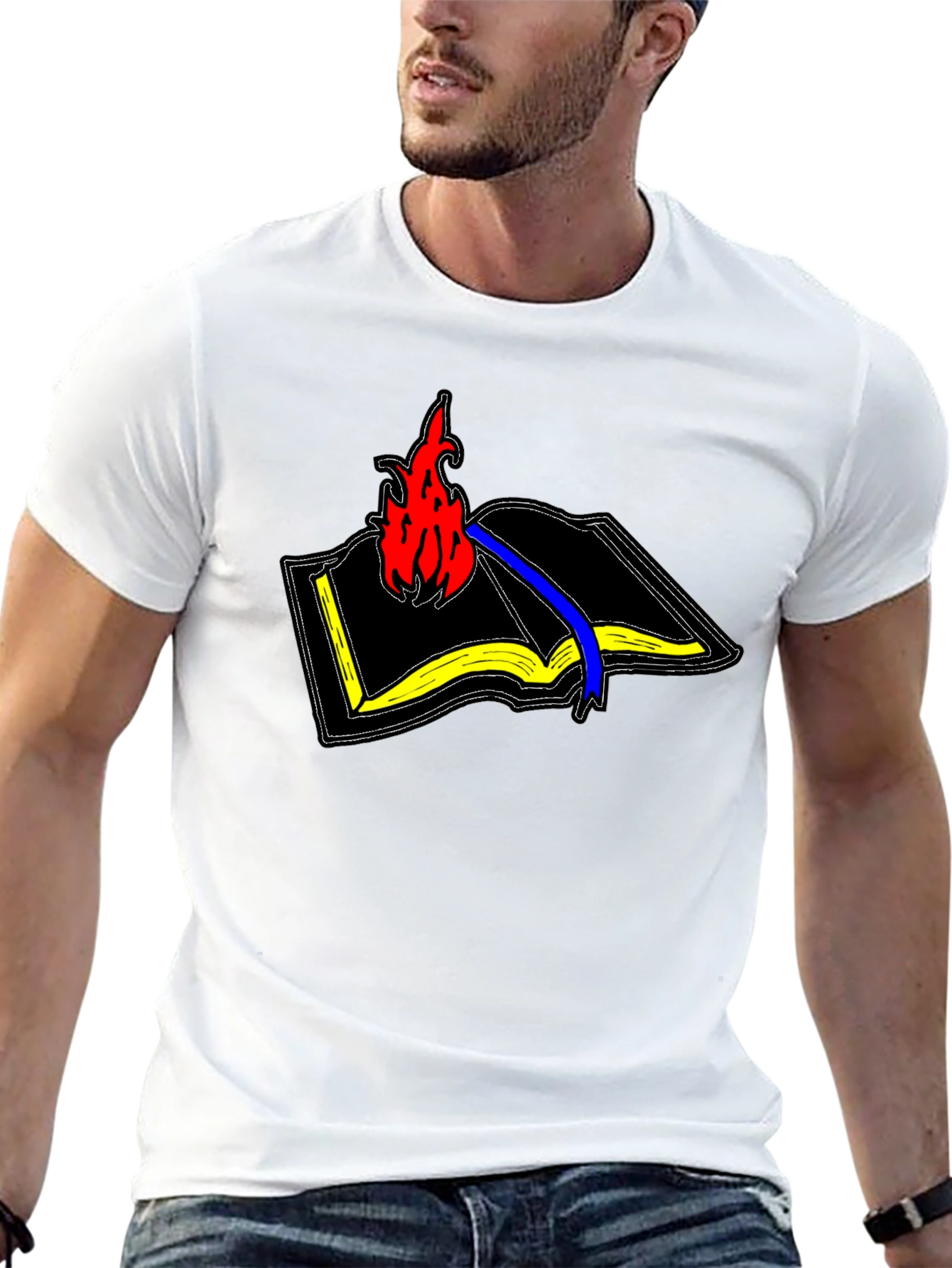 Burning Book Graphic T-Shirt