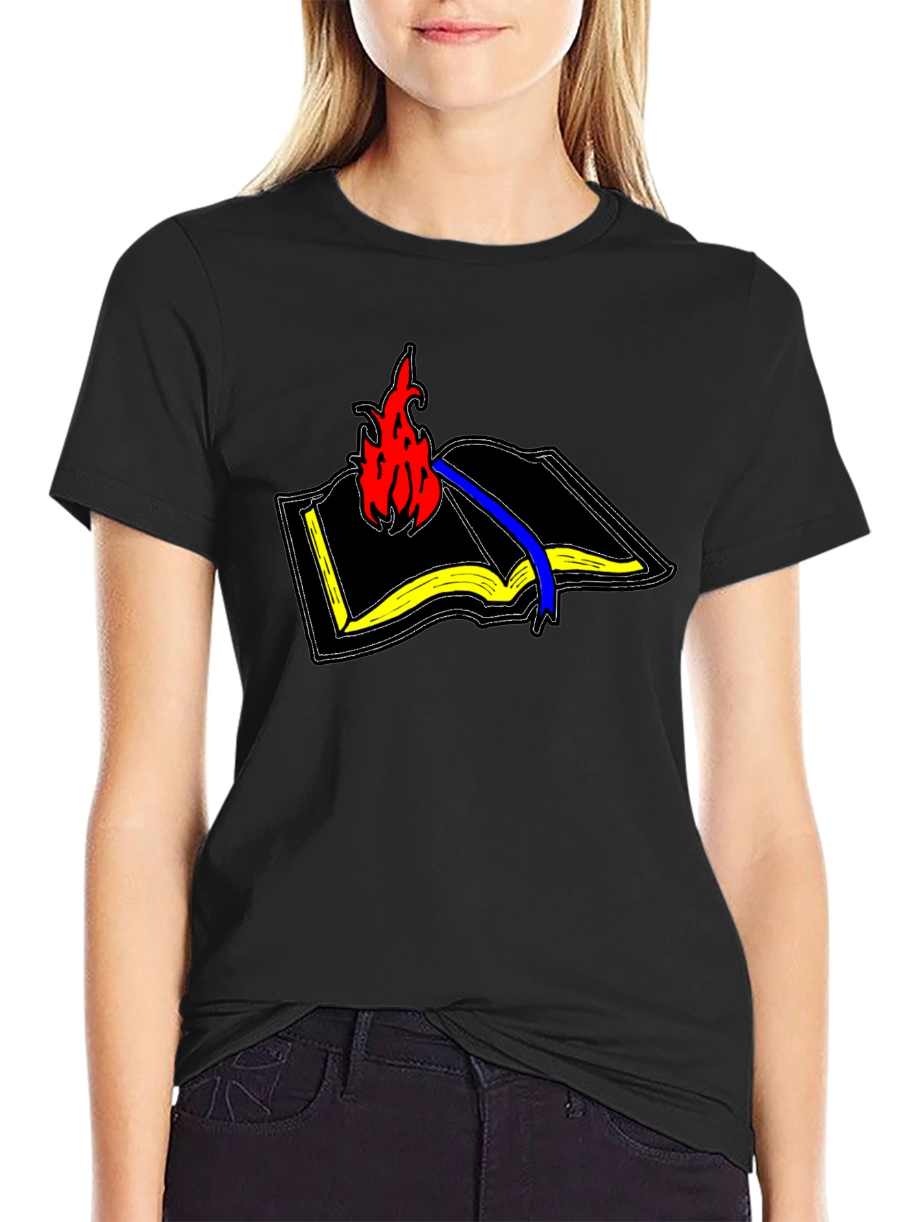 Burning Book Graphic T-Shirt