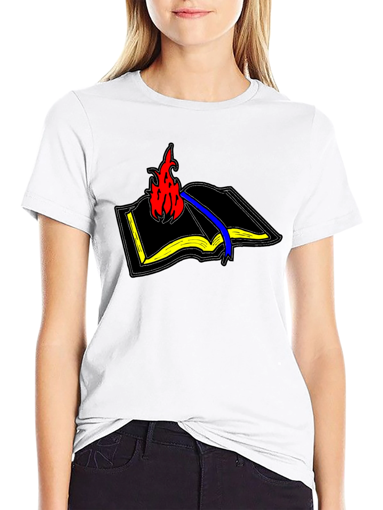 Burning Book Graphic T-Shirt