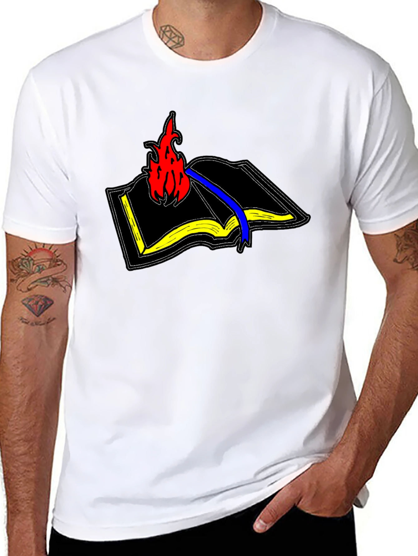 Burning Book Graphic T-Shirt