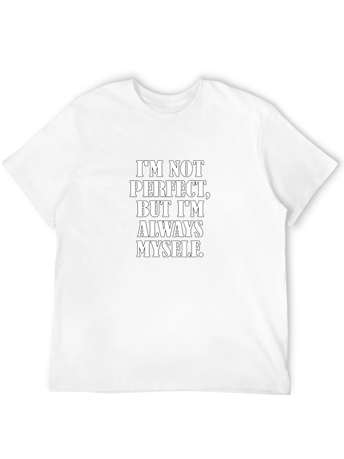 Im Not Perfect Mens Black Graphic T-Shirt