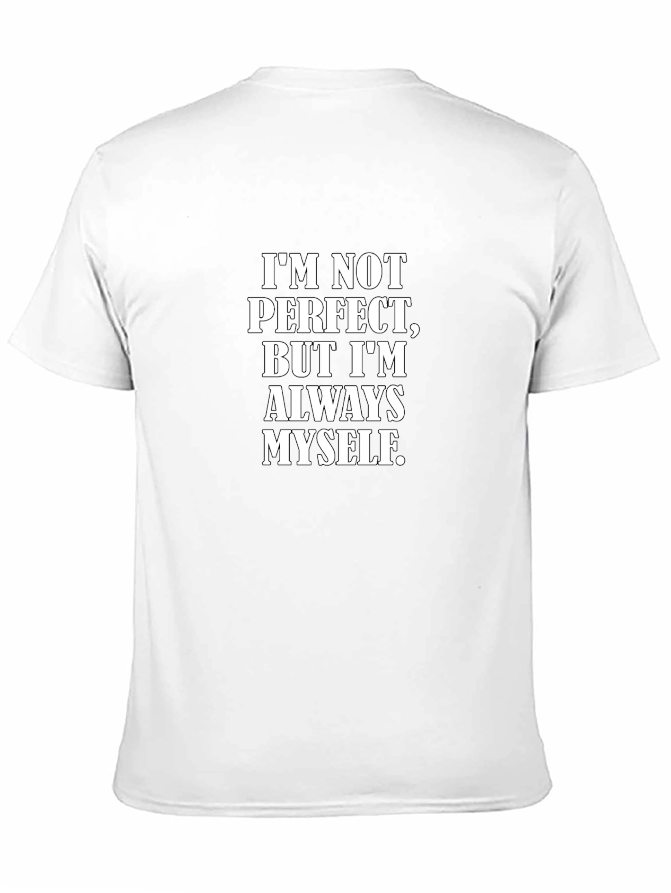 Im Not Perfect Mens Black Graphic T-Shirt