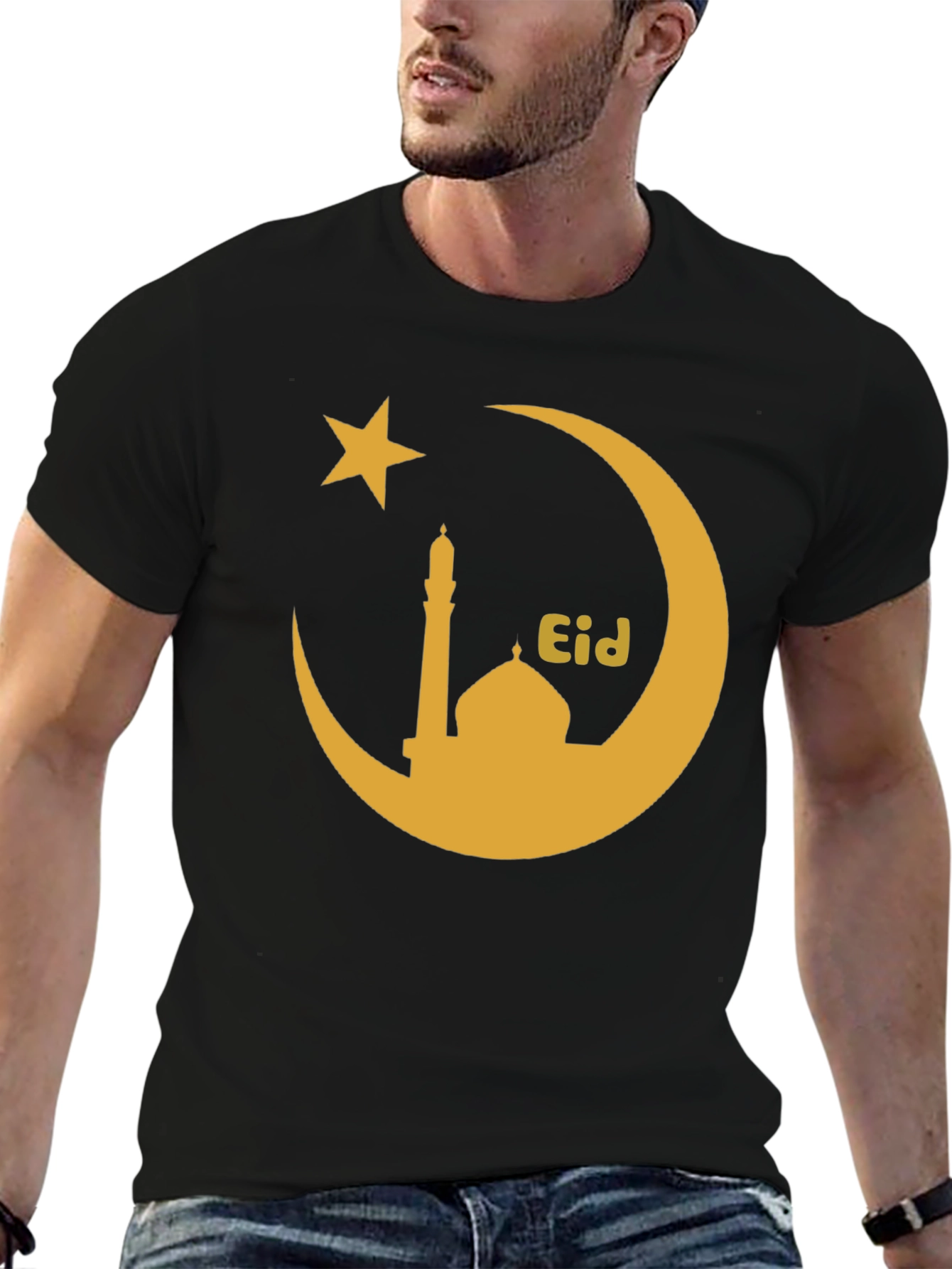 Eid Mubarak Crescent Star T-Shirt