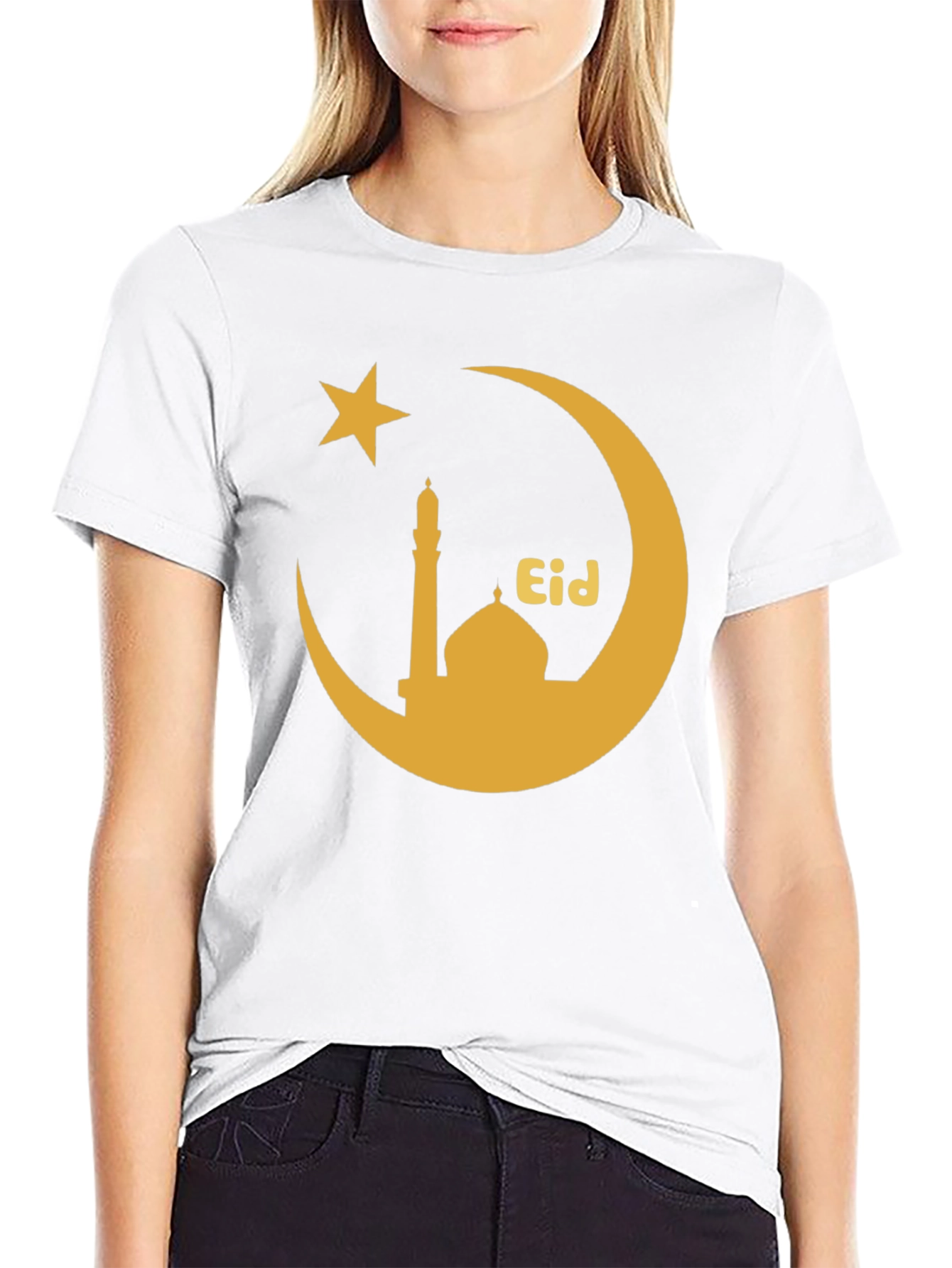 Eid Mubarak Crescent Star T-Shirt