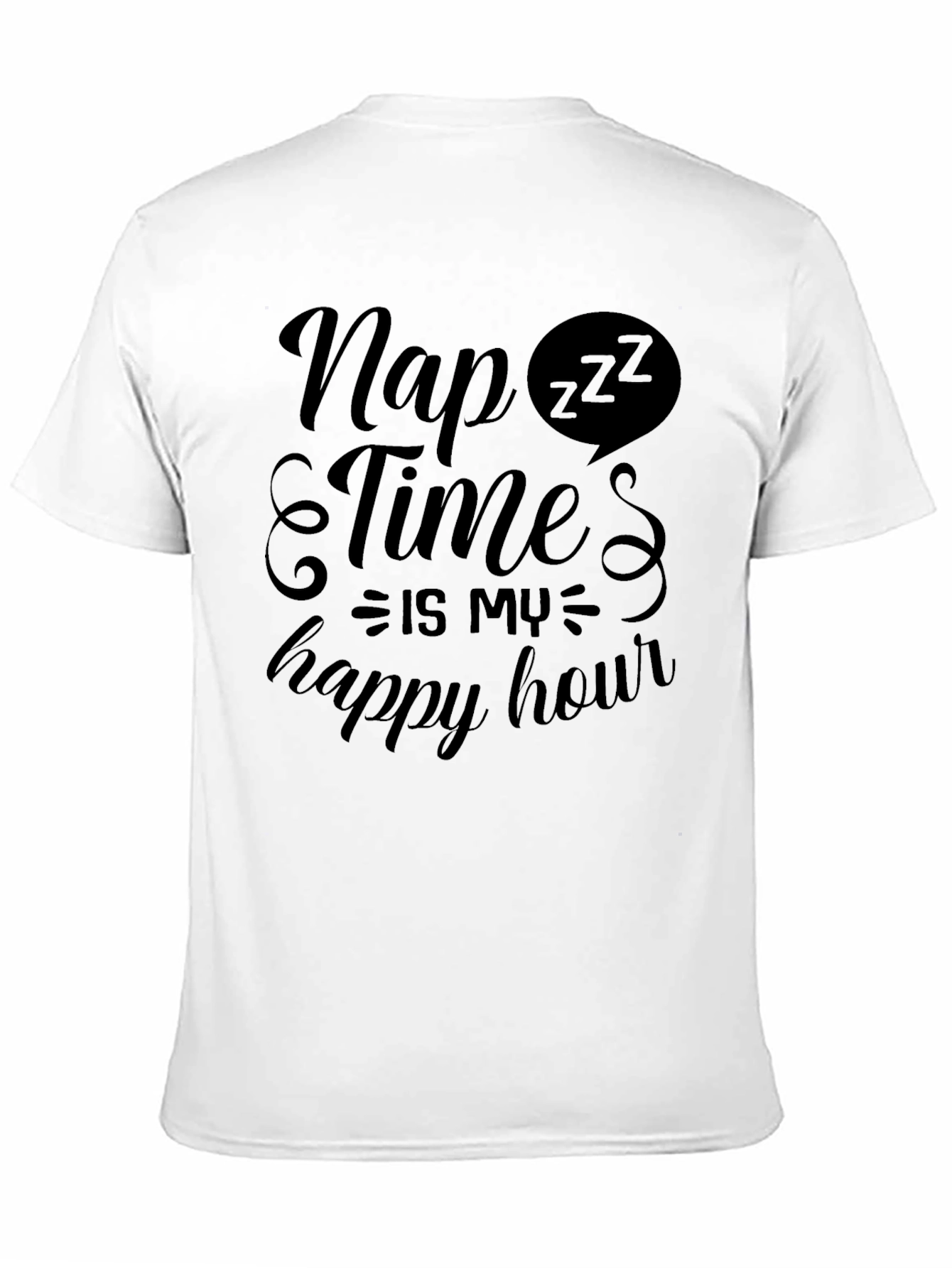 Nap Time is My Happy Hour Black T-Shirt