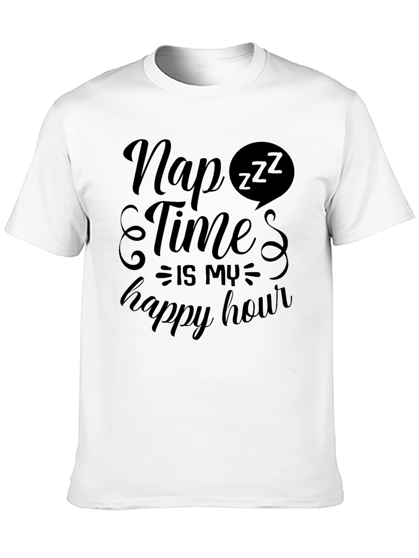 Nap Time is My Happy Hour Black T-Shirt