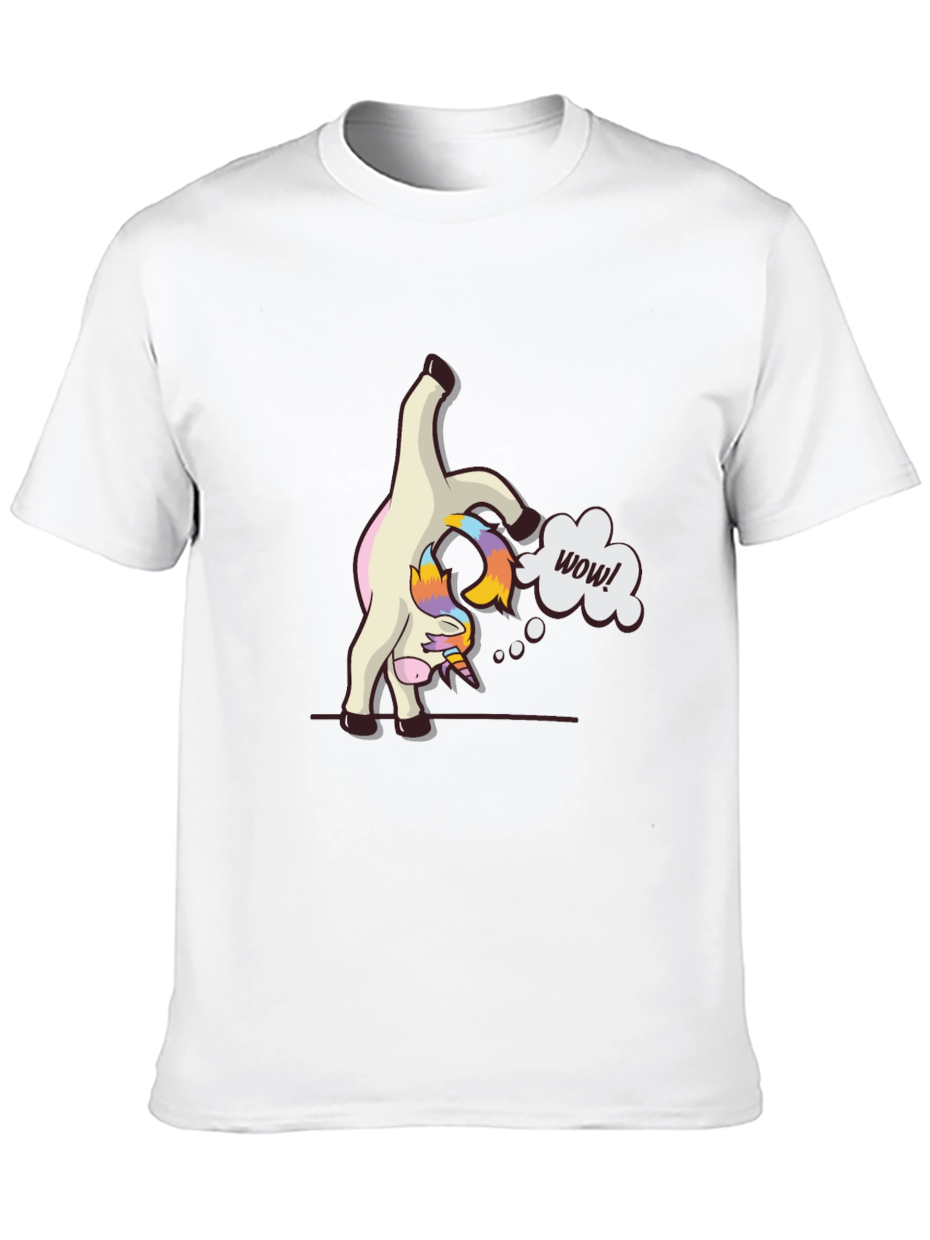 Funny Unicorn Yoga Pose Black T-Shirt