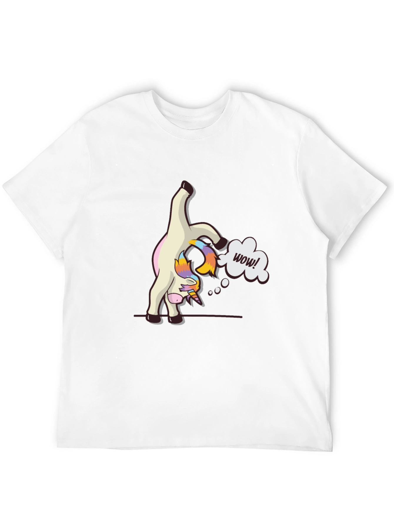 Funny Unicorn Yoga Pose Black T-Shirt