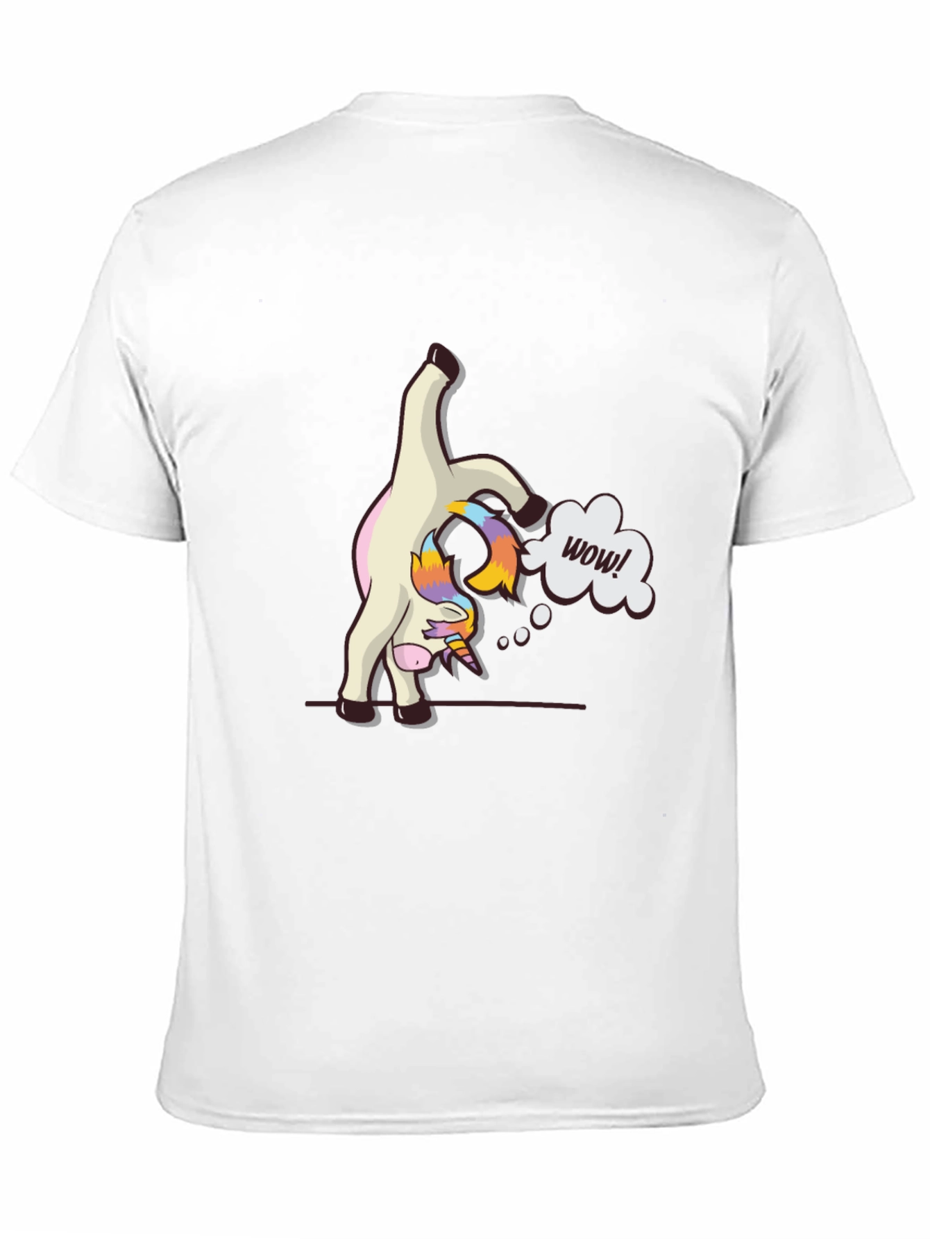 Funny Unicorn Yoga Pose Black T-Shirt