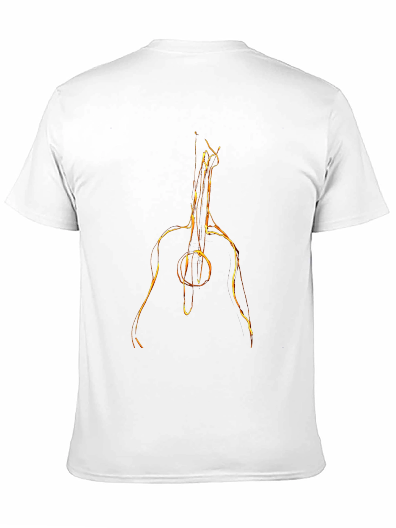 Fiery Guitar Graphic Tee - Black