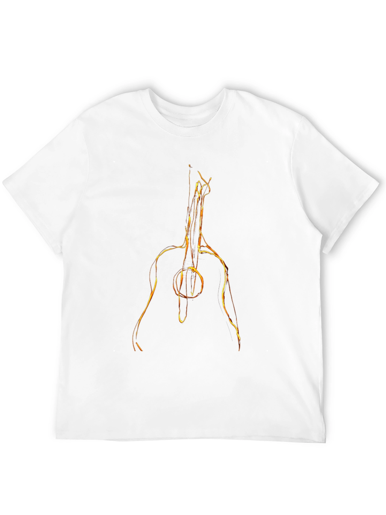 Fiery Guitar Graphic Tee - Black