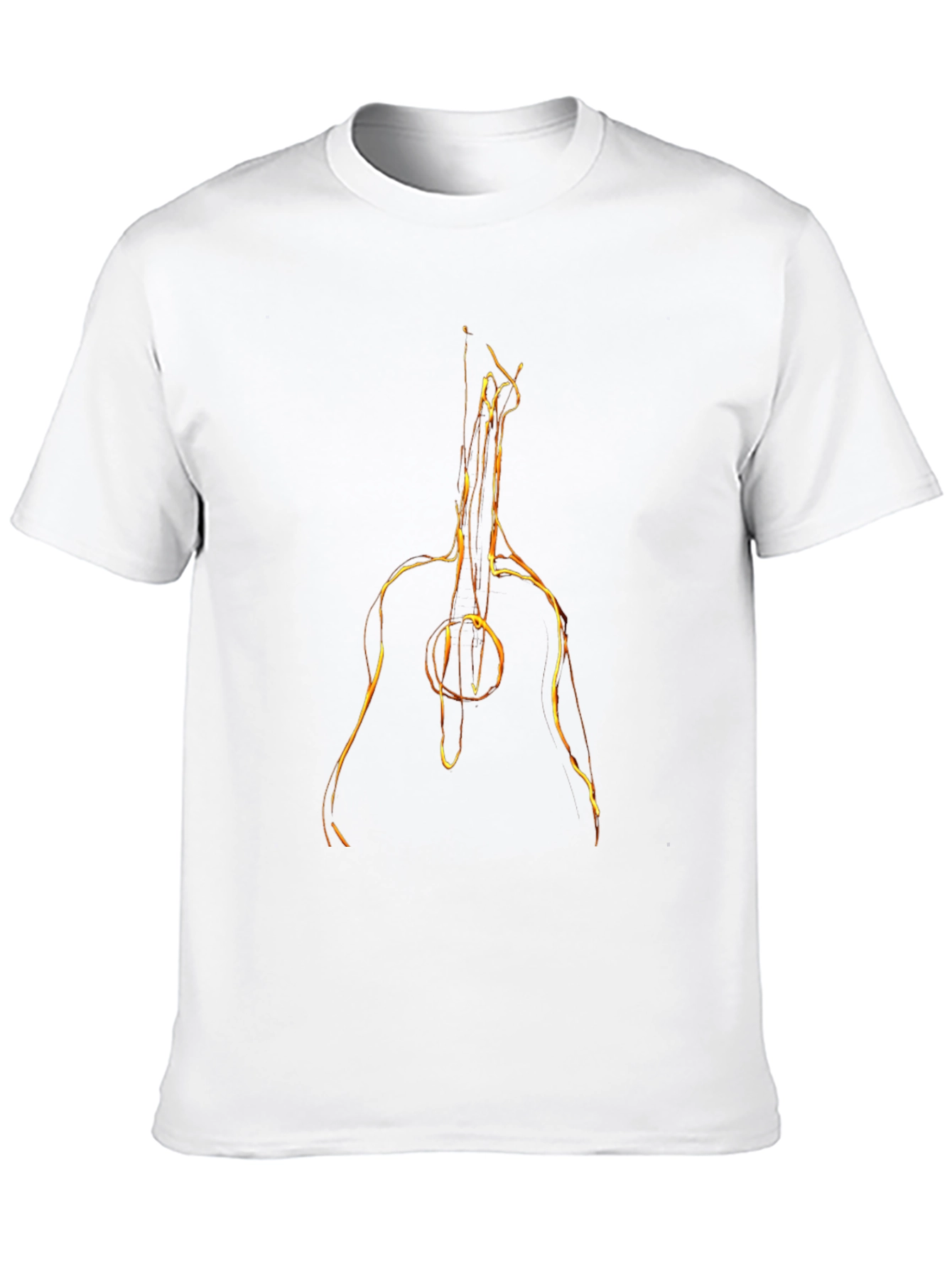 Fiery Guitar Graphic Tee - Black