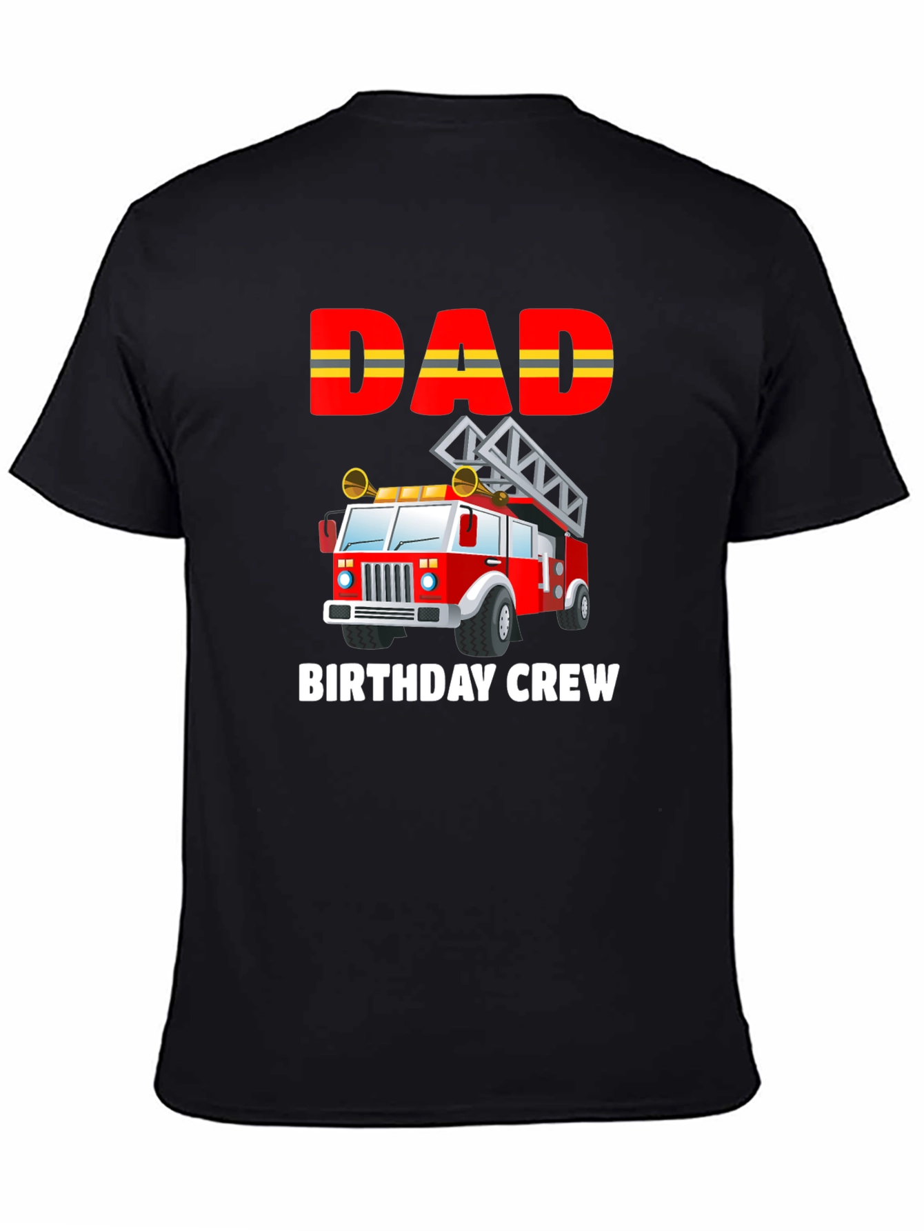 Dad Birthday Crew Firetruck T-Shirt