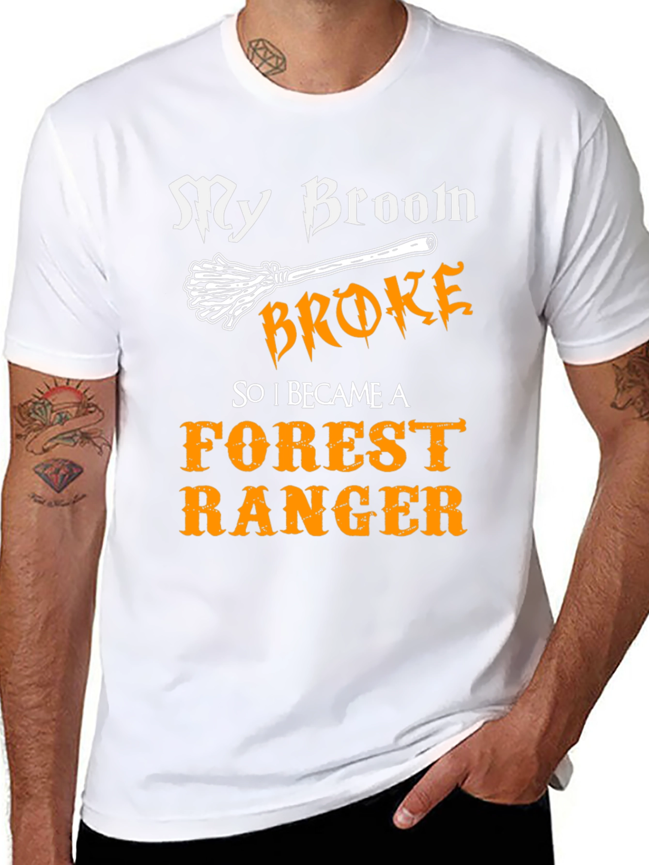 Funny Forest Ranger T-Shirt - My Broom Broke