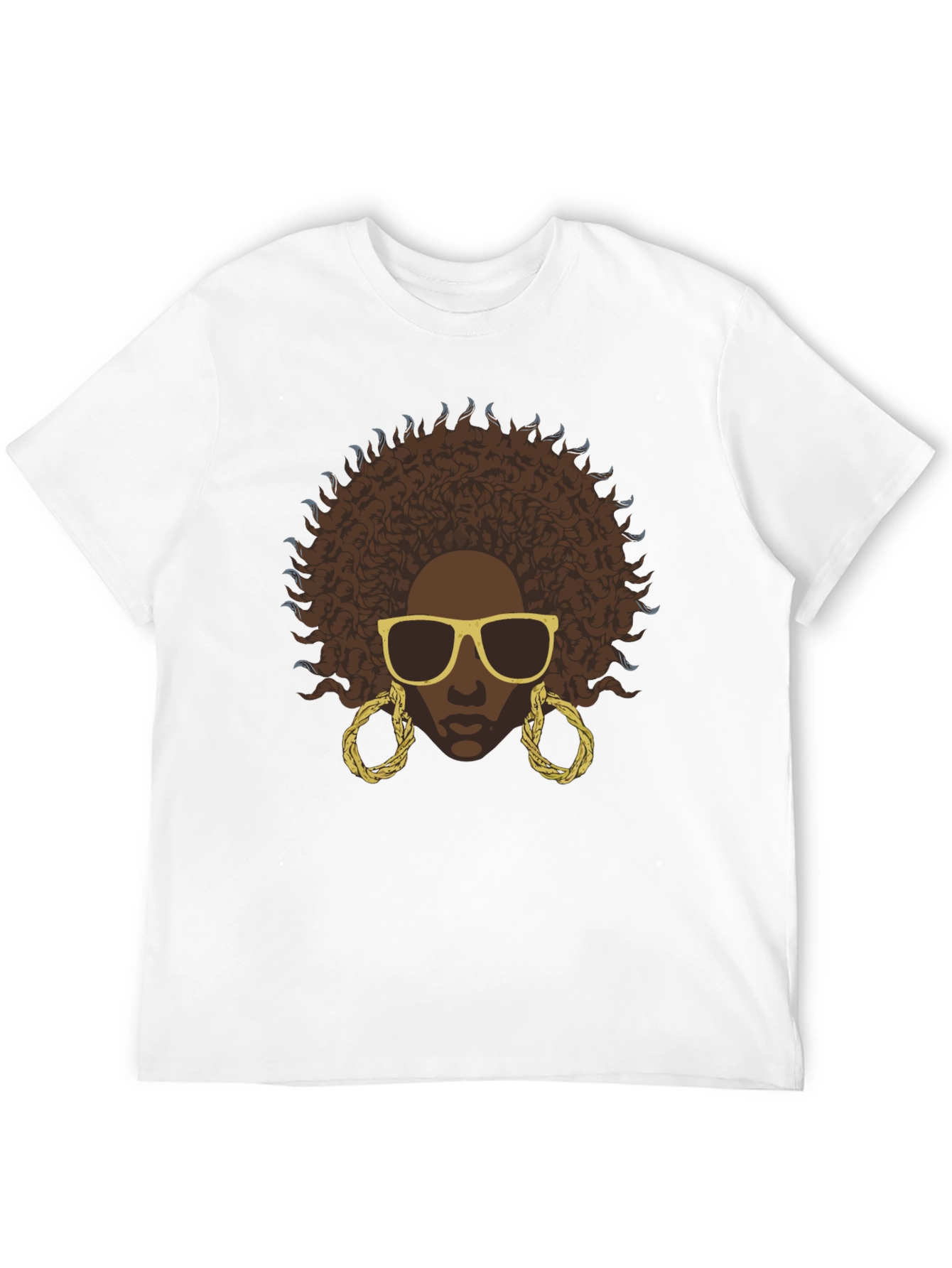 Afro Woman Graphic Black T-Shirt