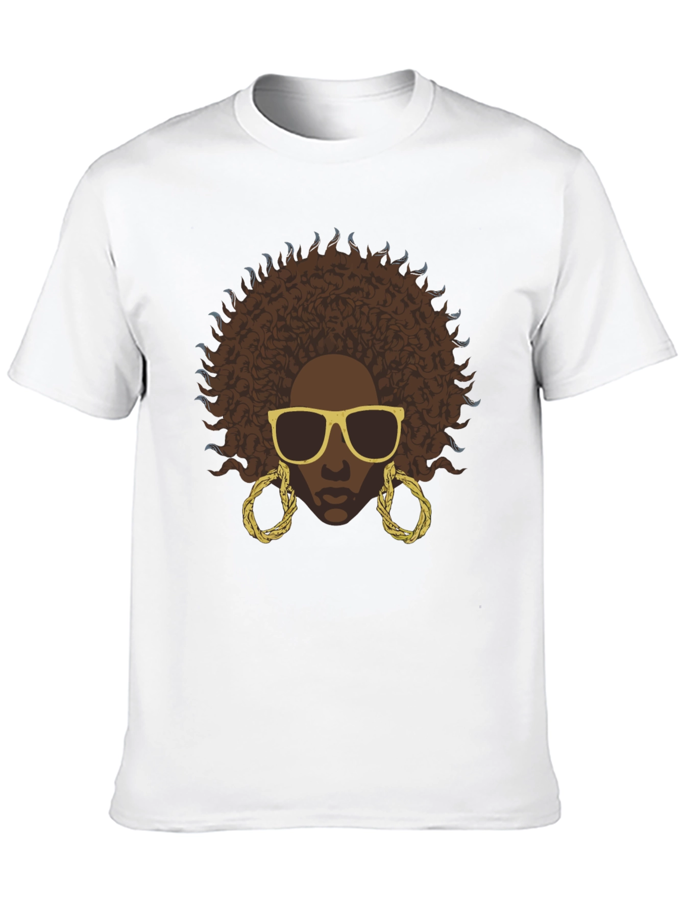 Afro Woman Graphic Black T-Shirt