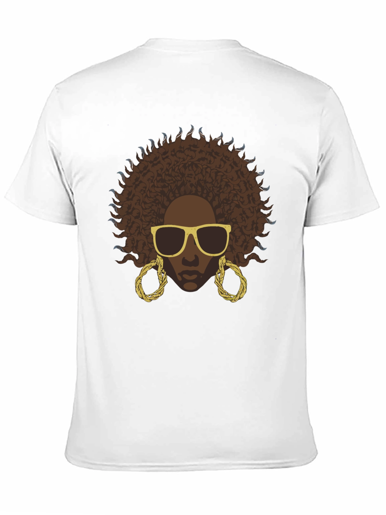 Afro Woman Graphic Black T-Shirt