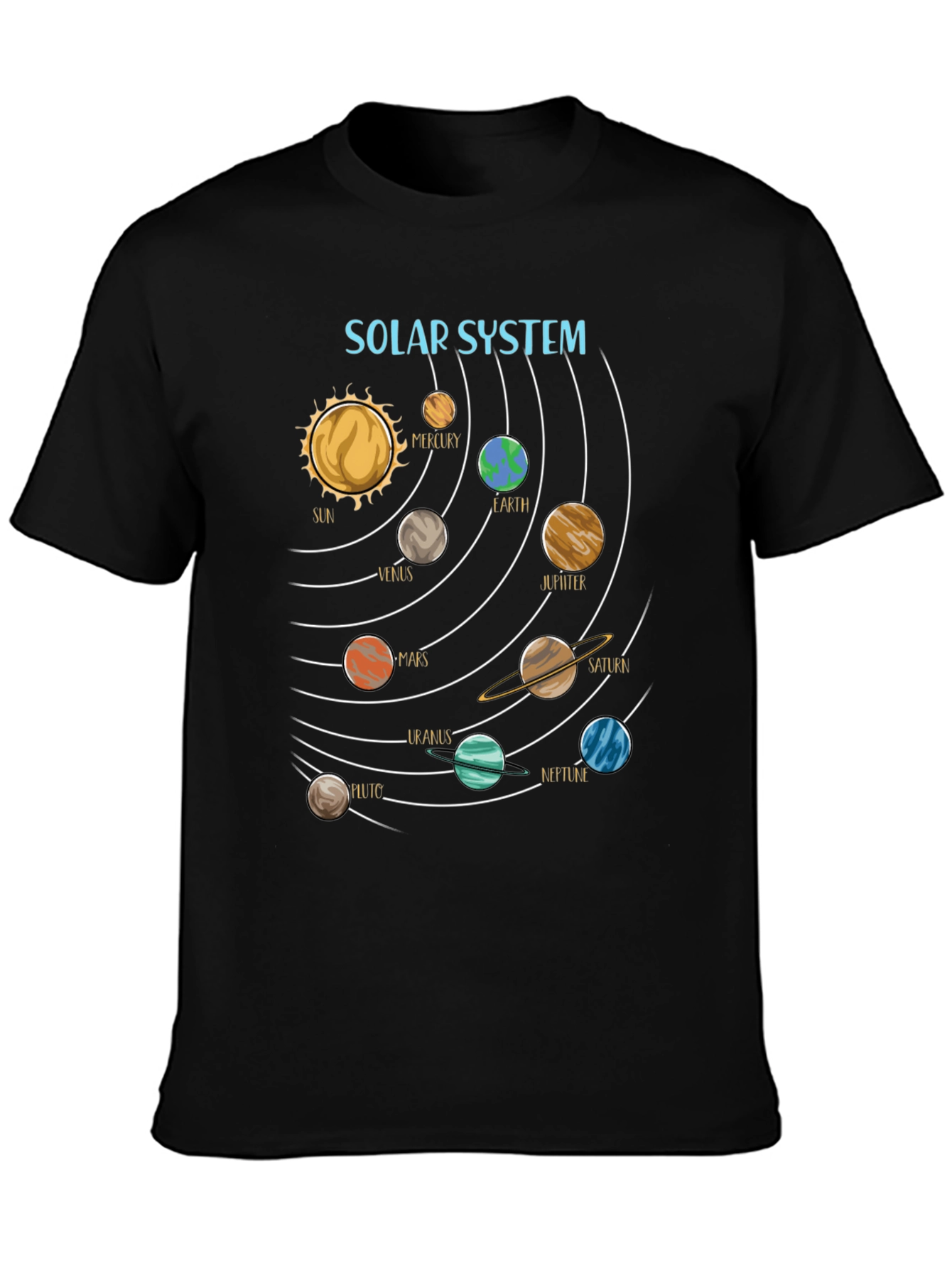 Solar System Planets Graphic Tee - Space T-Shirt