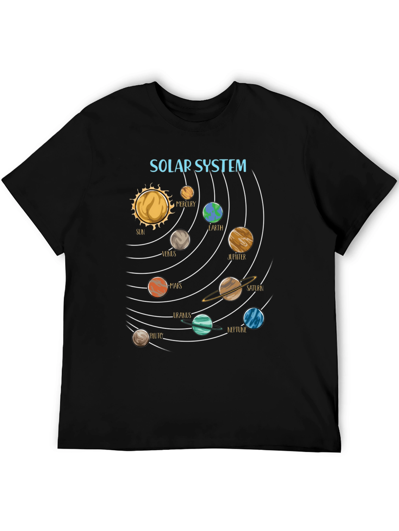 Solar System Planets Graphic Tee - Space T-Shirt