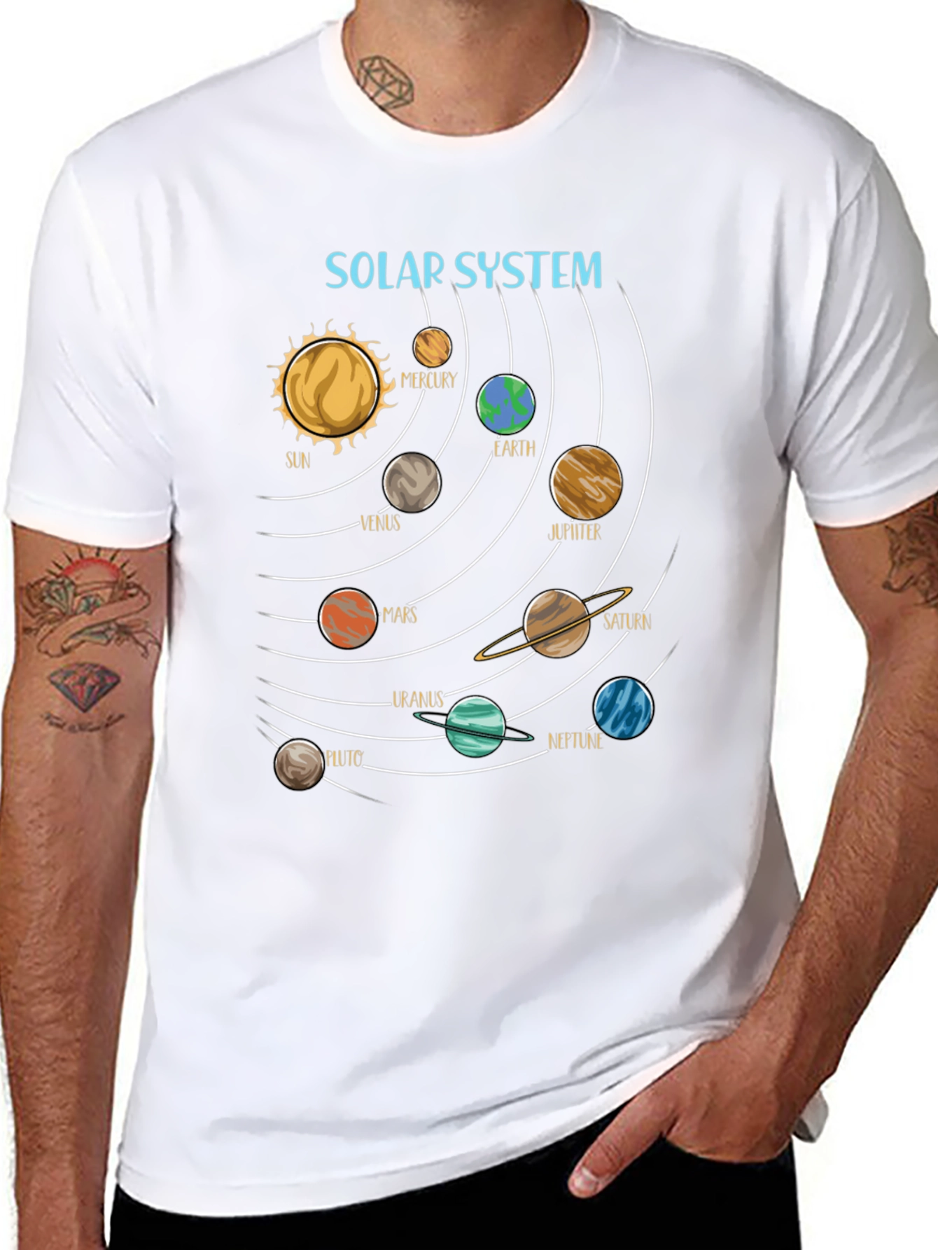 Solar System Planets Graphic Tee - Space T-Shirt