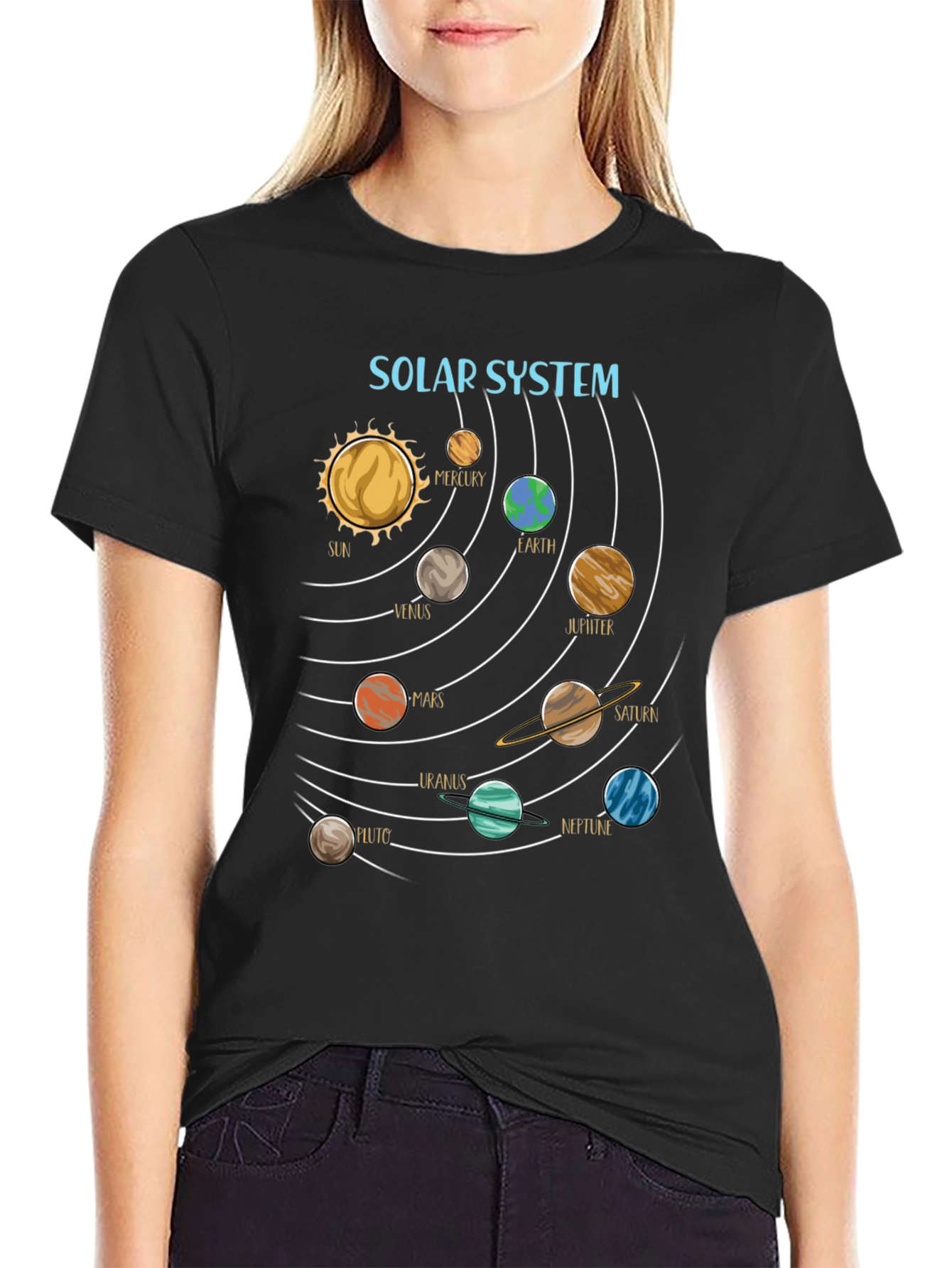 Solar System Planets Graphic Tee - Space T-Shirt