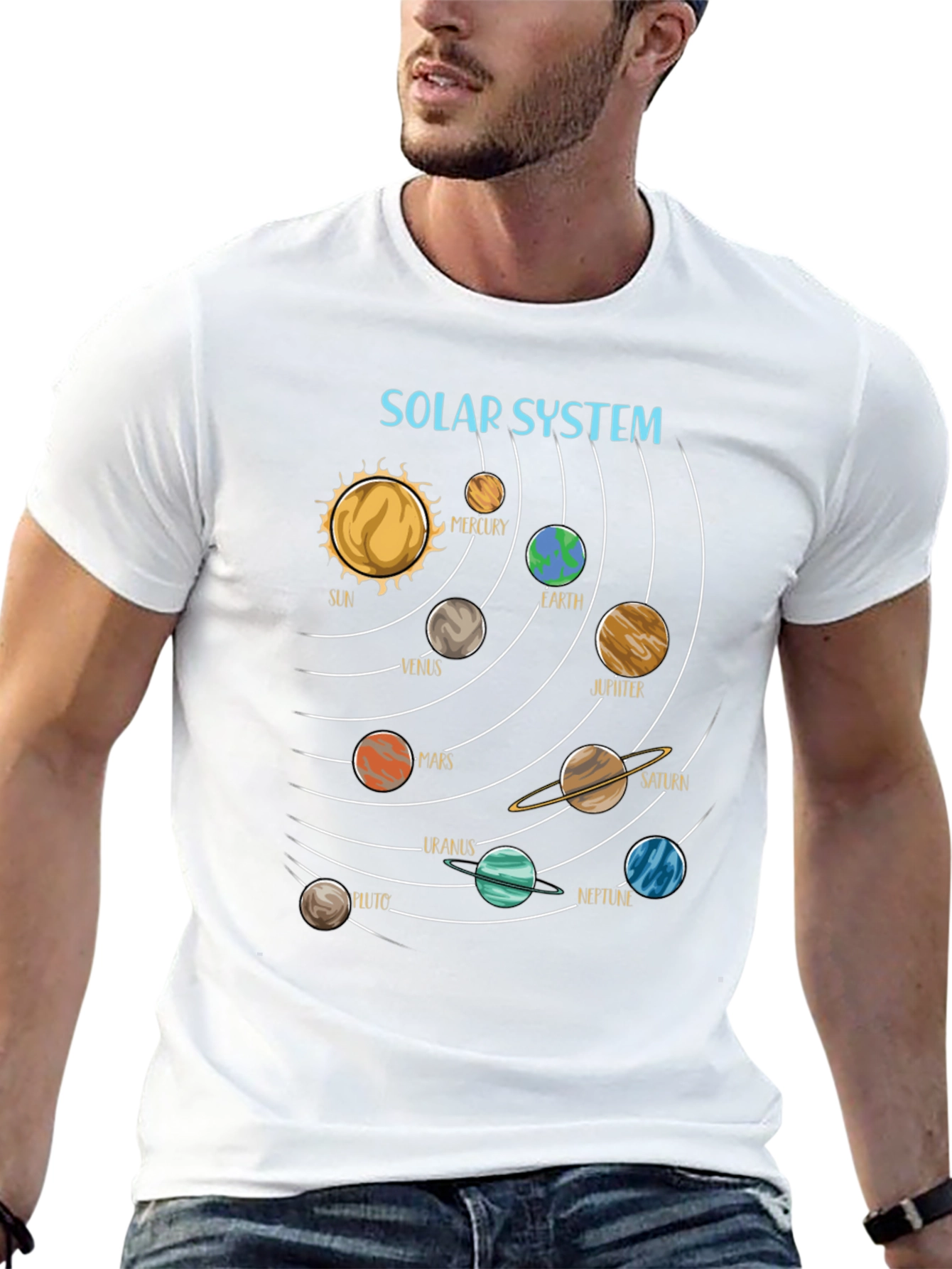 Solar System Planets Graphic Tee - Space T-Shirt