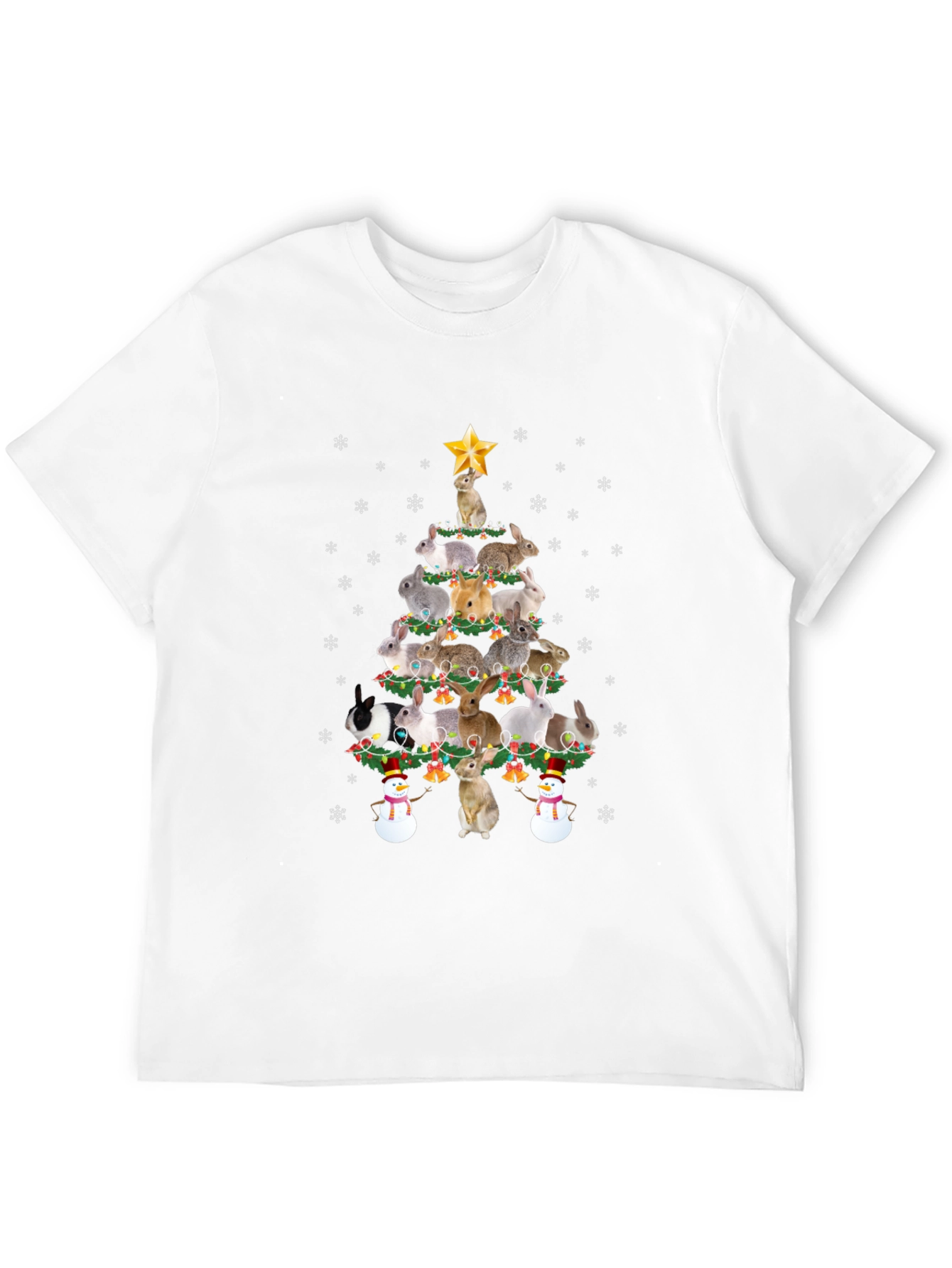 Rabbit Christmas Tree Graphic Tee