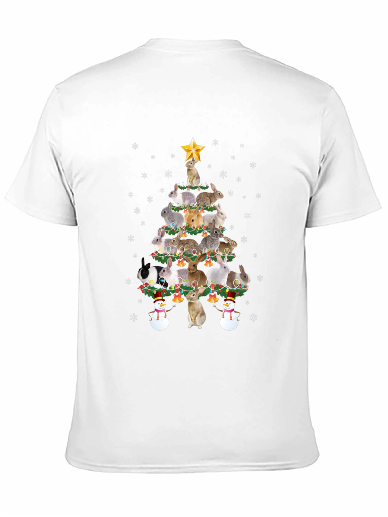 Rabbit Christmas Tree Graphic Tee