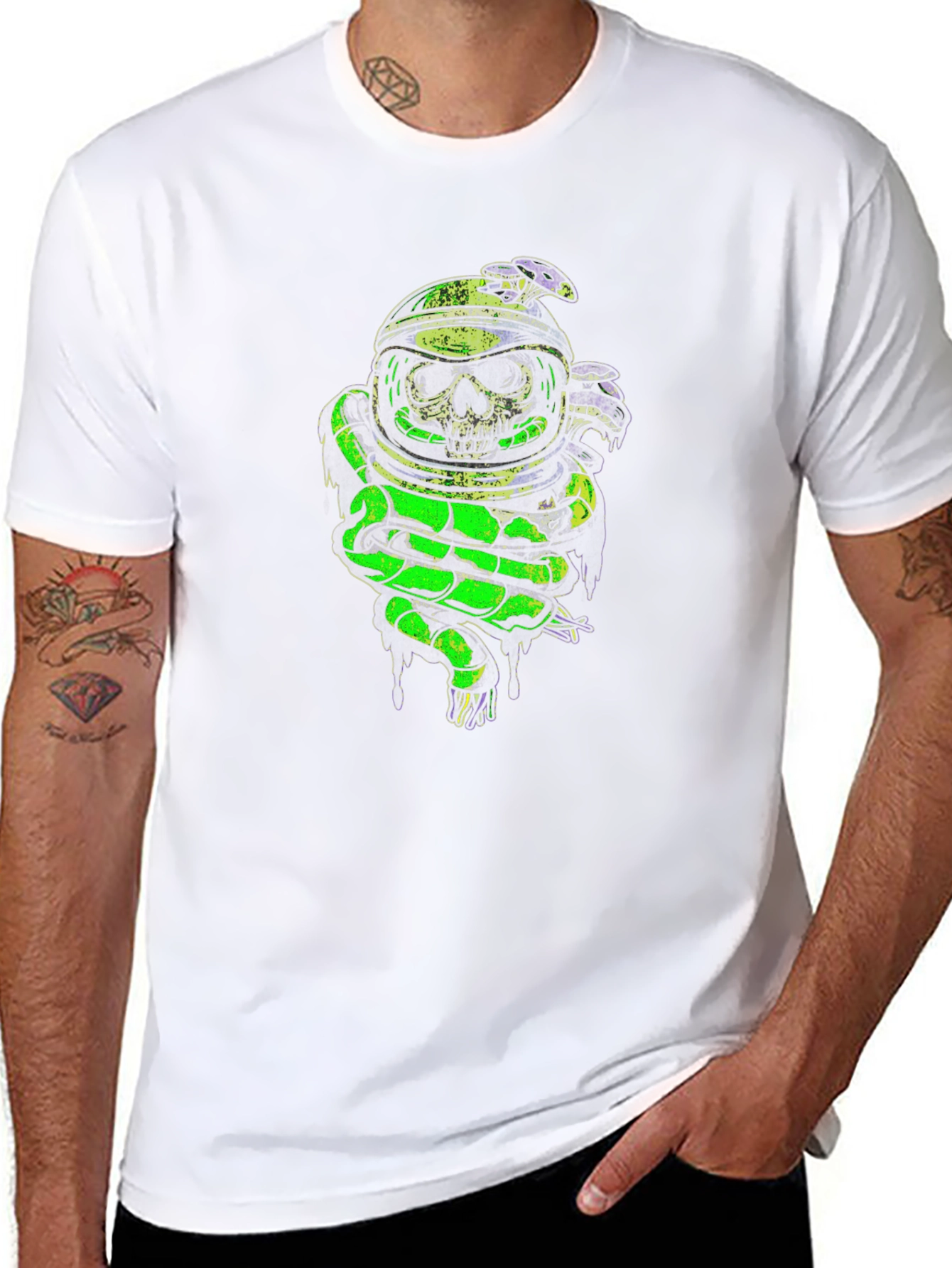 Skull Astronaut Graphic T-Shirt