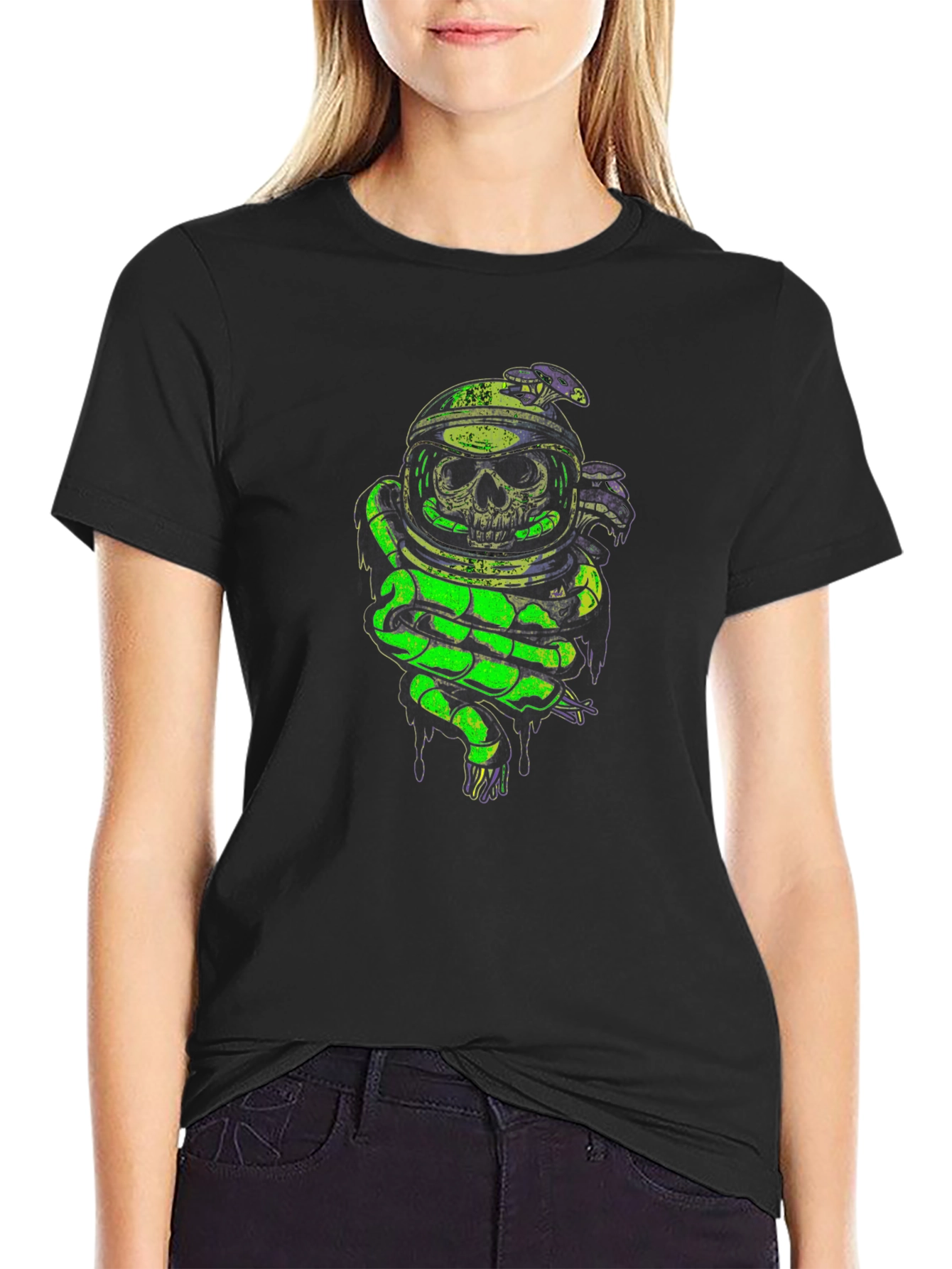 Skull Astronaut Graphic T-Shirt