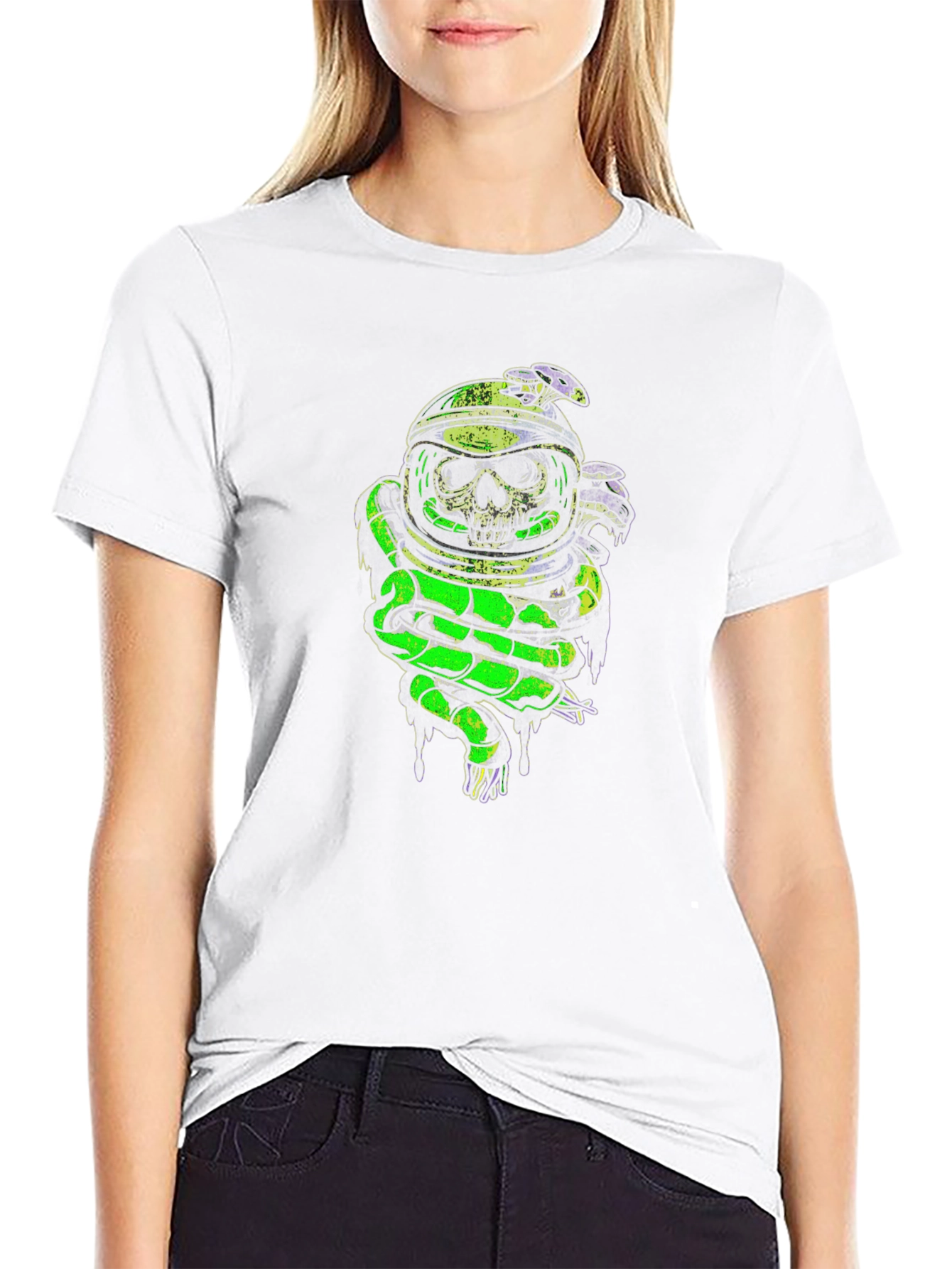 Skull Astronaut Graphic T-Shirt