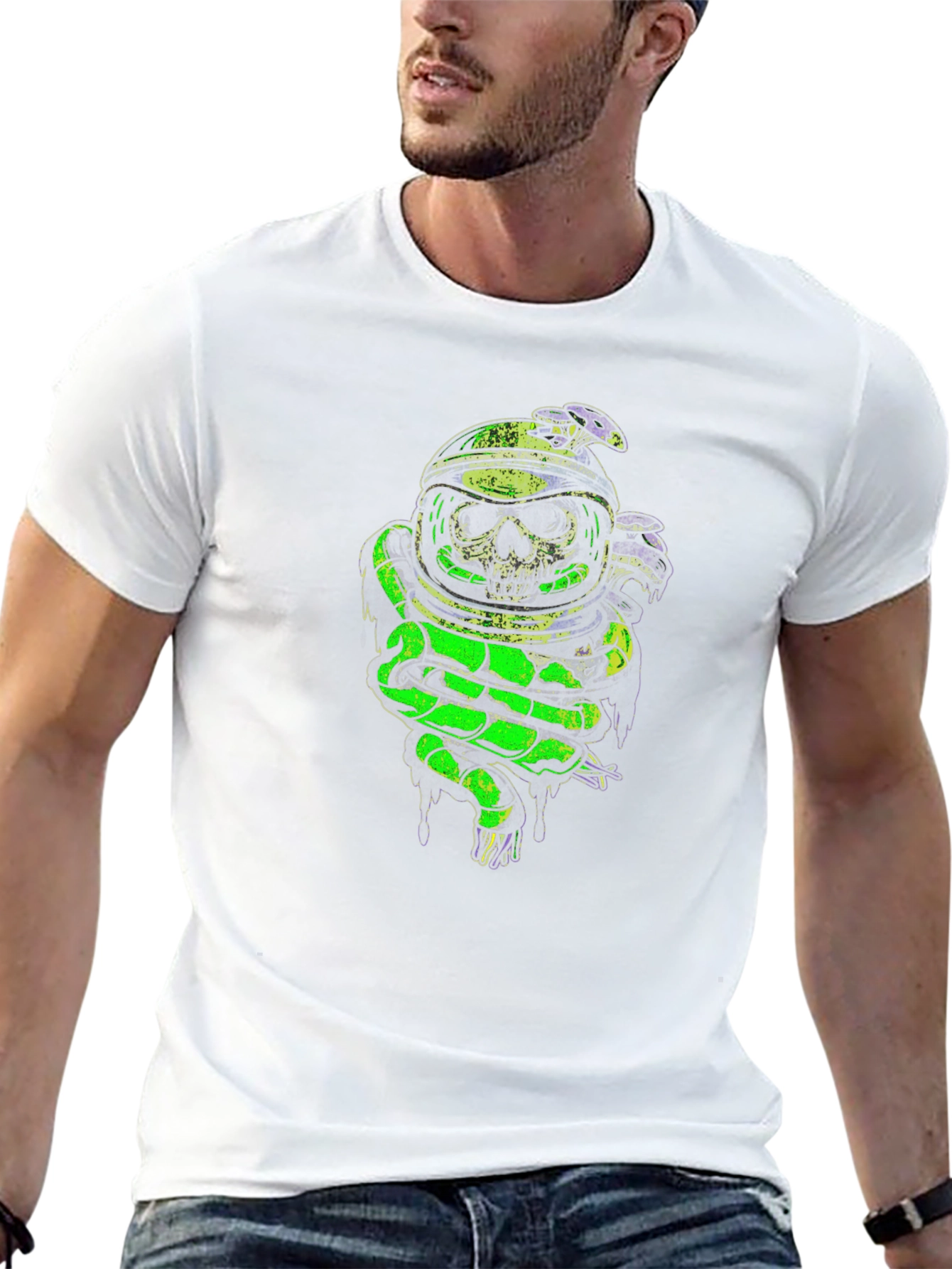 Skull Astronaut Graphic T-Shirt