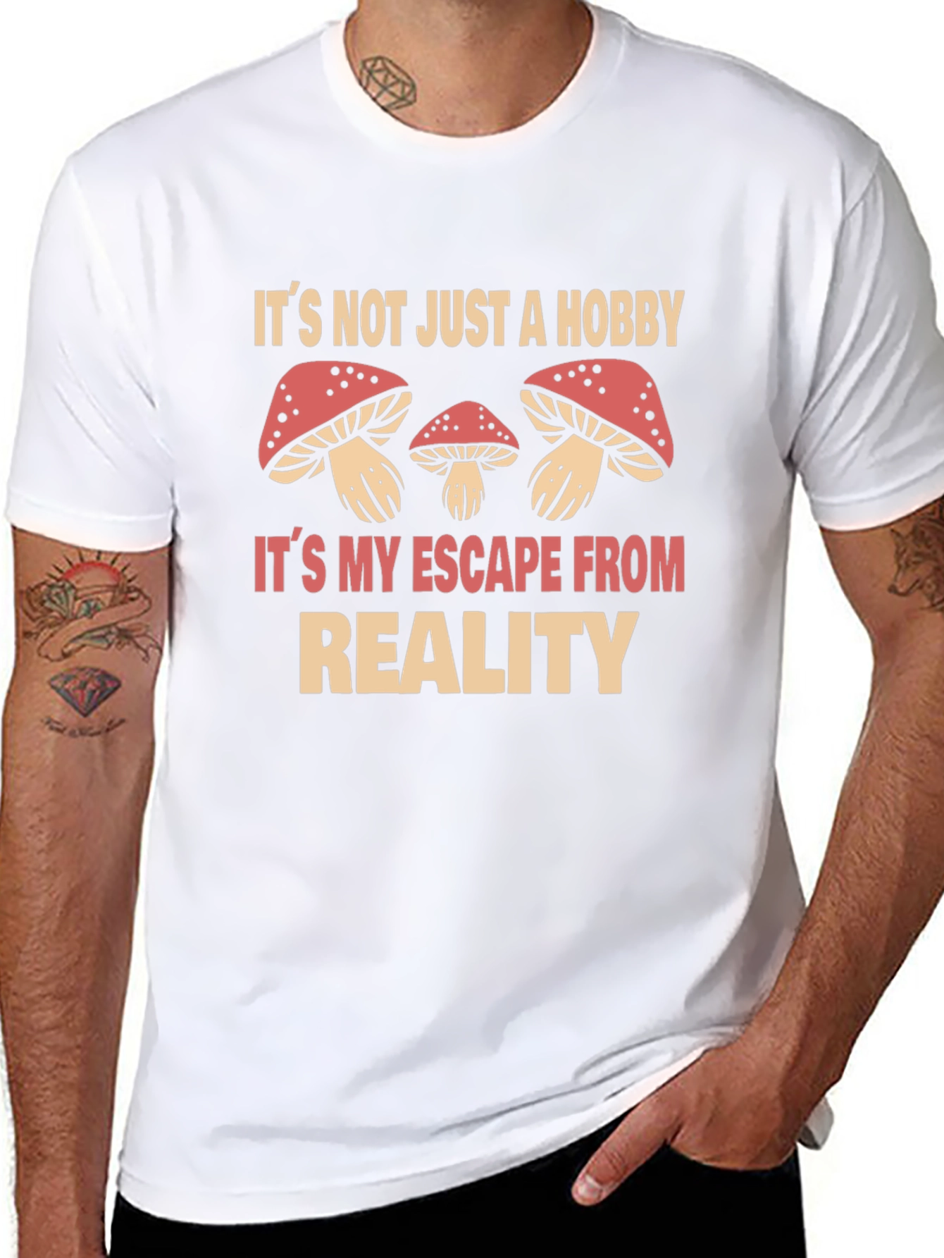 Mushroom Escape Reality Graphic T-Shirt