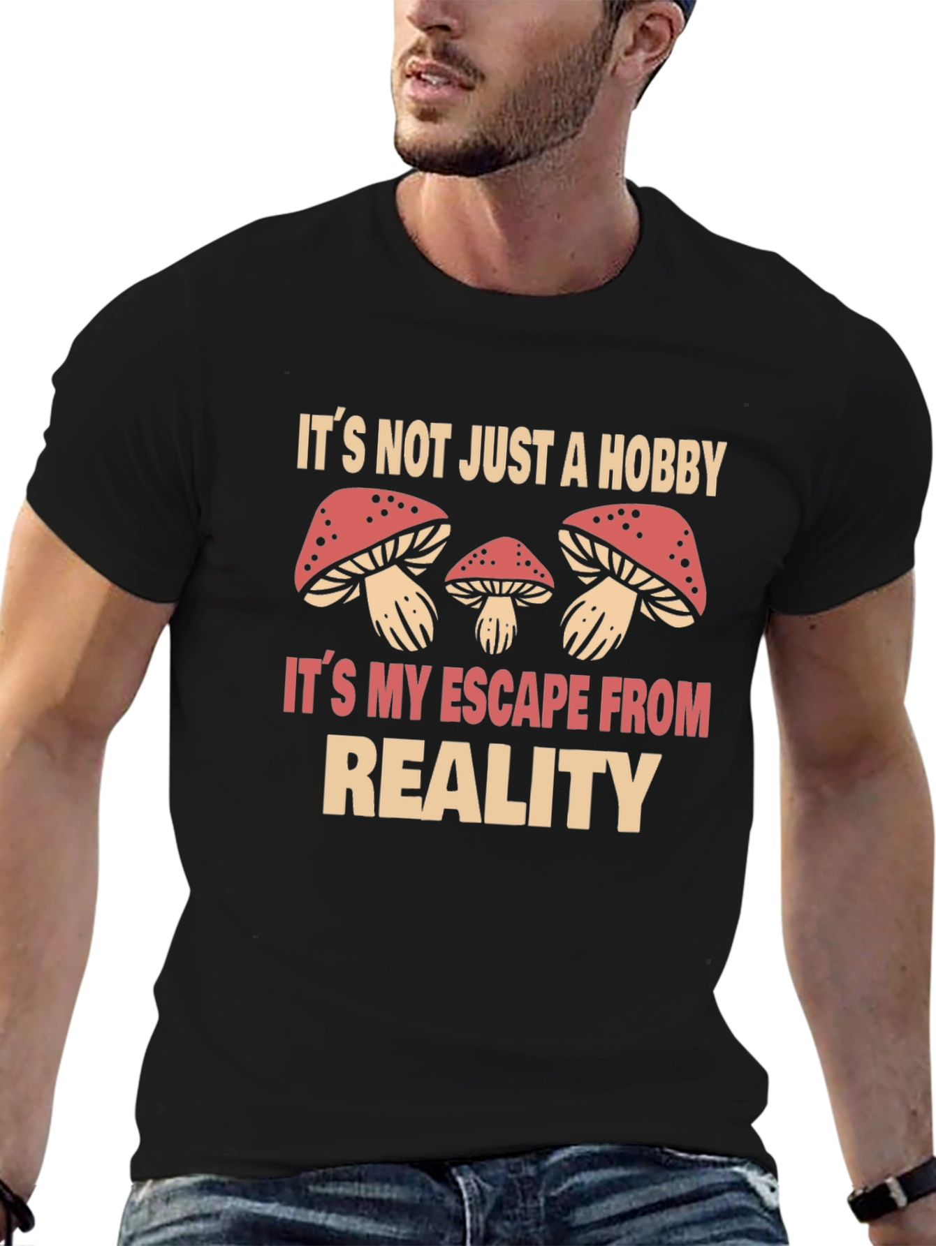 Mushroom Escape Reality Graphic T-Shirt