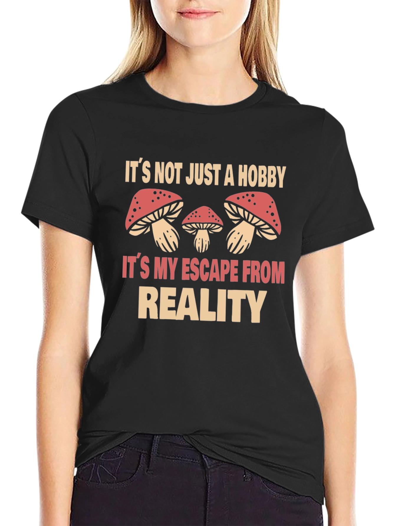 Mushroom Escape Reality Graphic T-Shirt