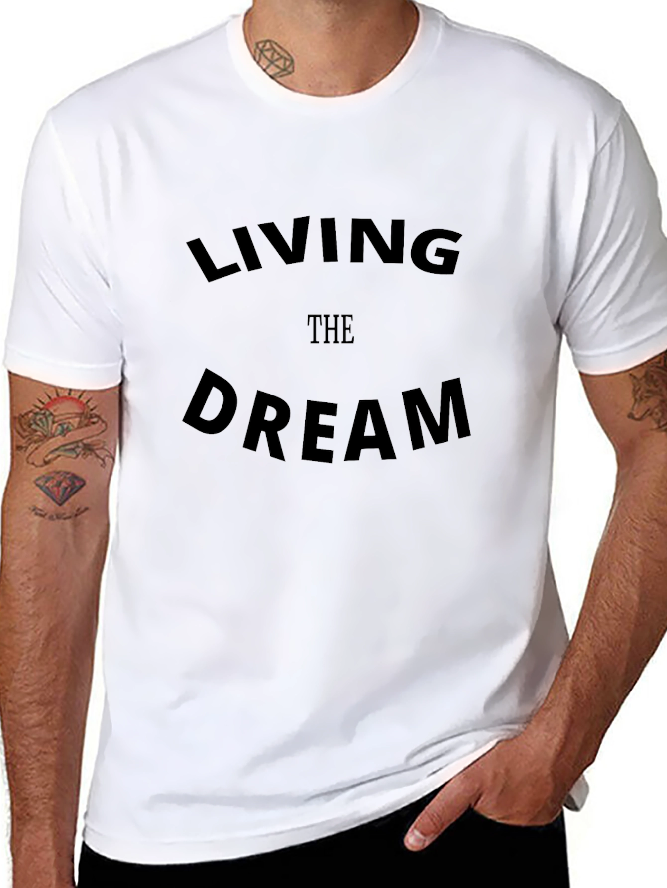Living the Dream Black Graphic Tee