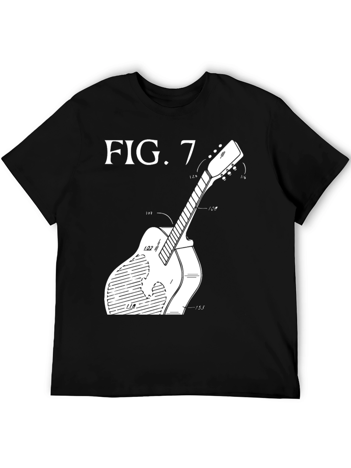 Guitar Patent Art T-Shirt - Black