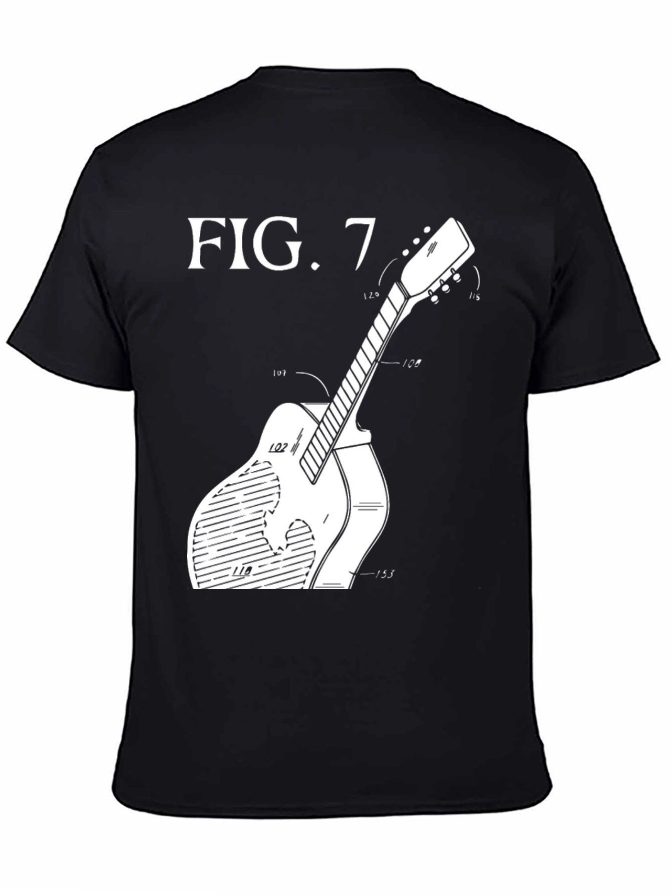 Guitar Patent Art T-Shirt - Black
