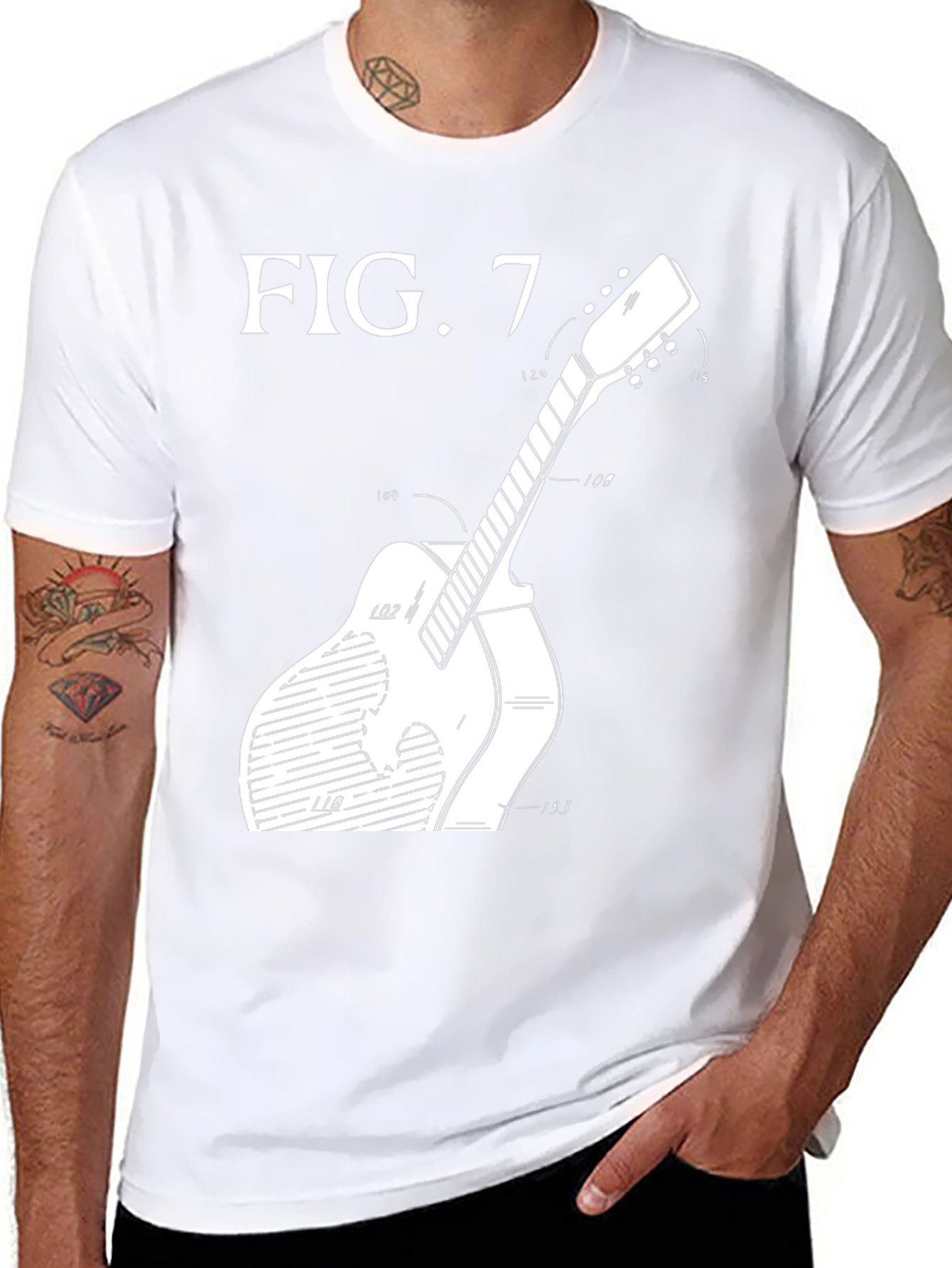 Guitar Patent Art T-Shirt - Black