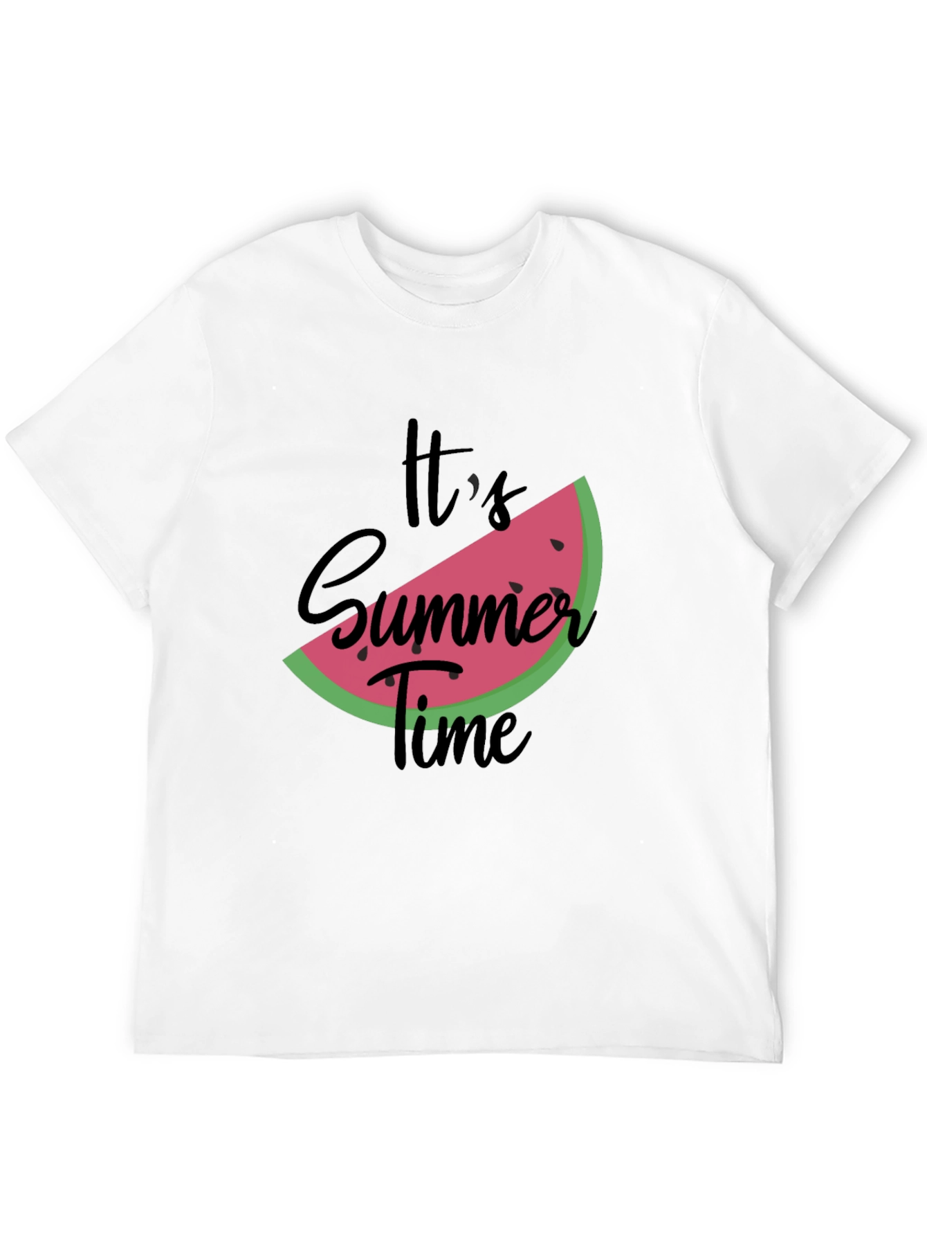 Summer Time Watermelon Graphic Tee - Black
