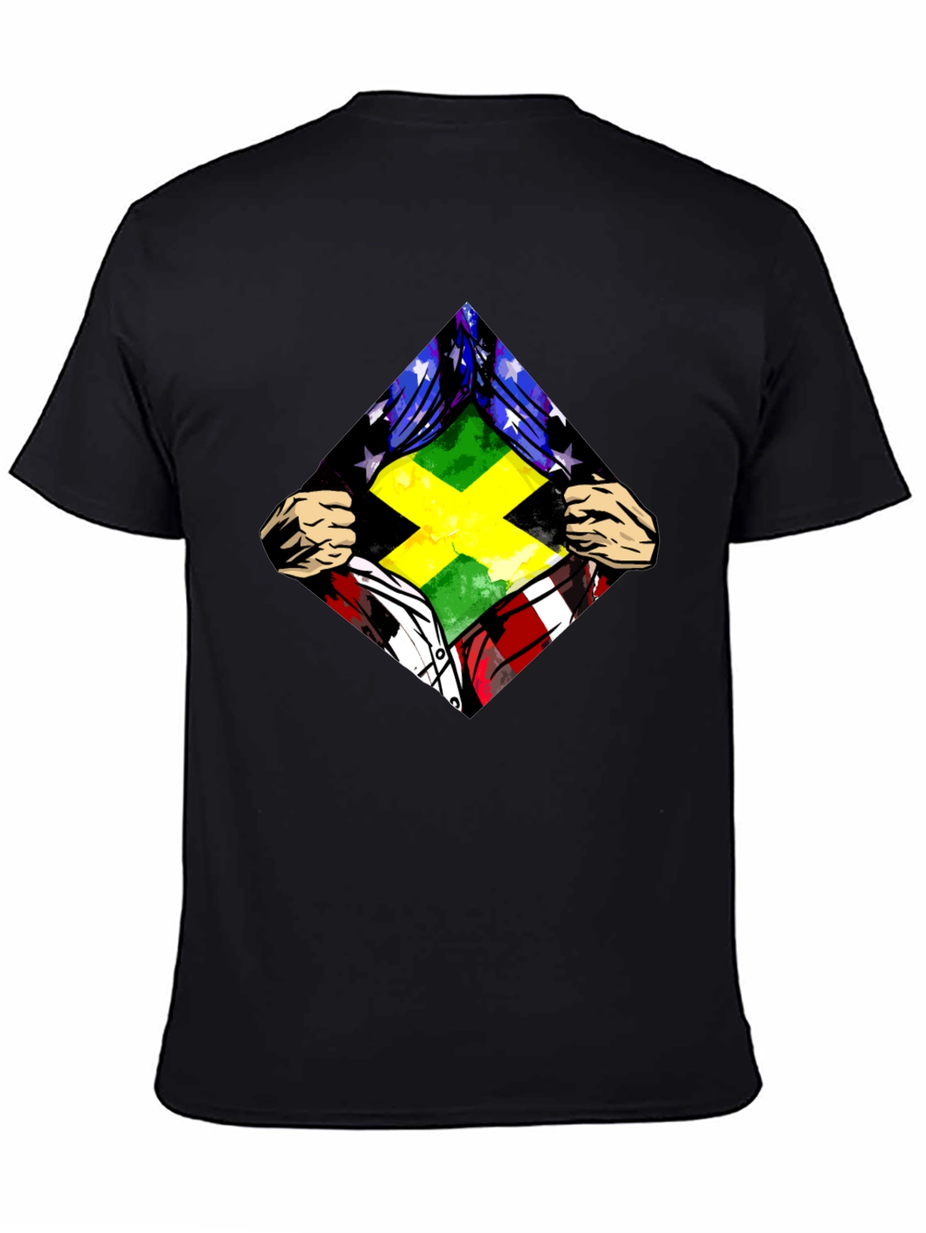 Jamaica USA Flag T-Shirt Hero Graphic Tee