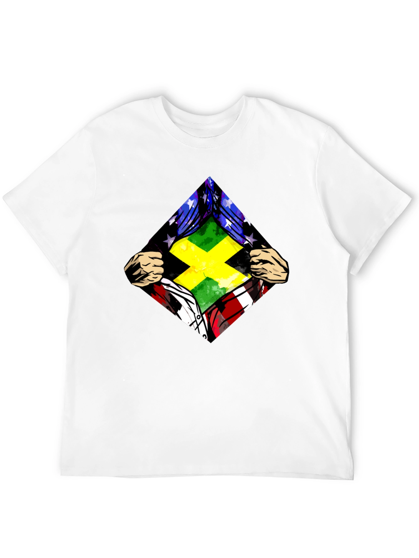 Jamaica USA Flag T-Shirt Hero Graphic Tee