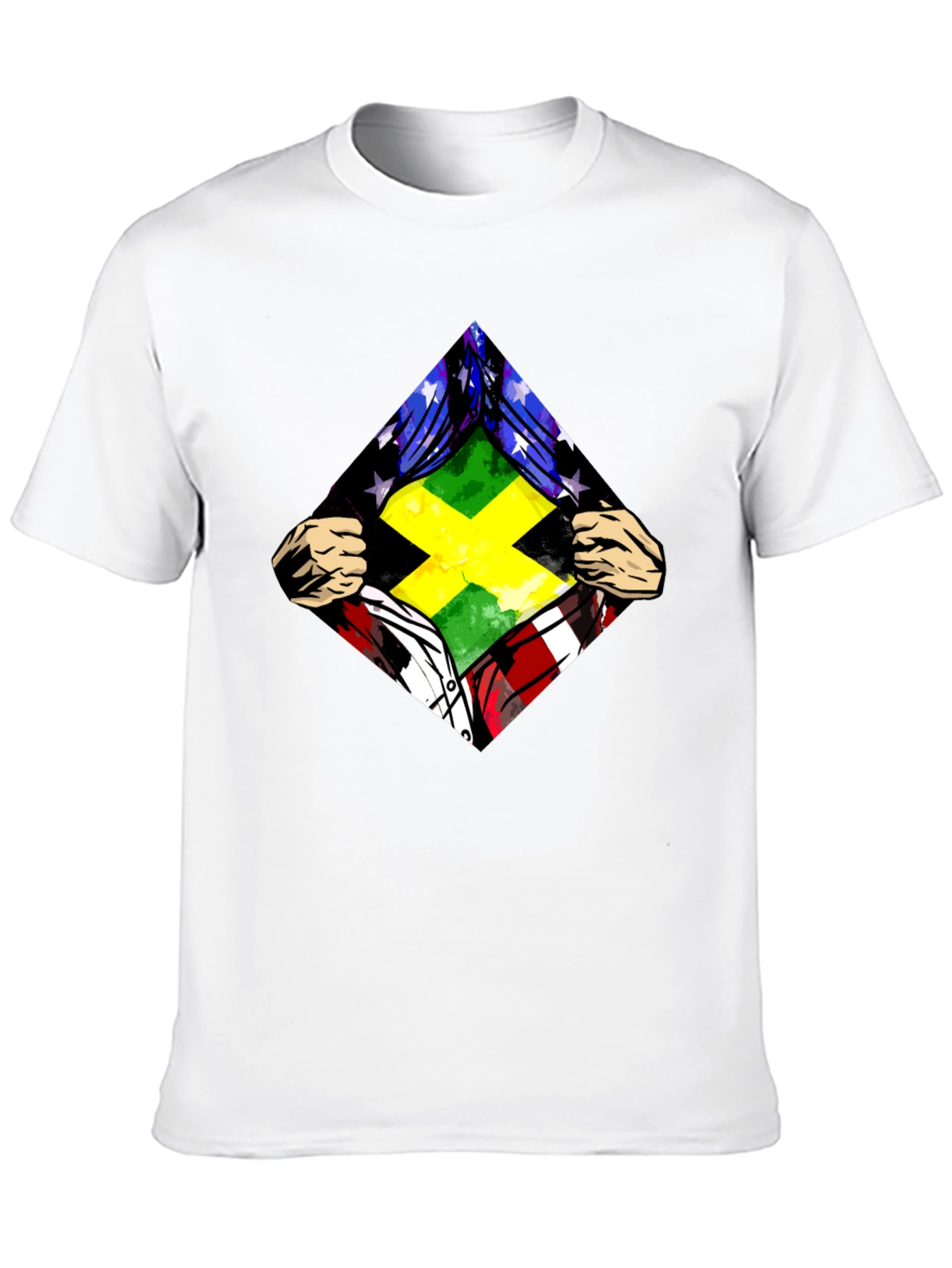 Jamaica USA Flag T-Shirt Hero Graphic Tee