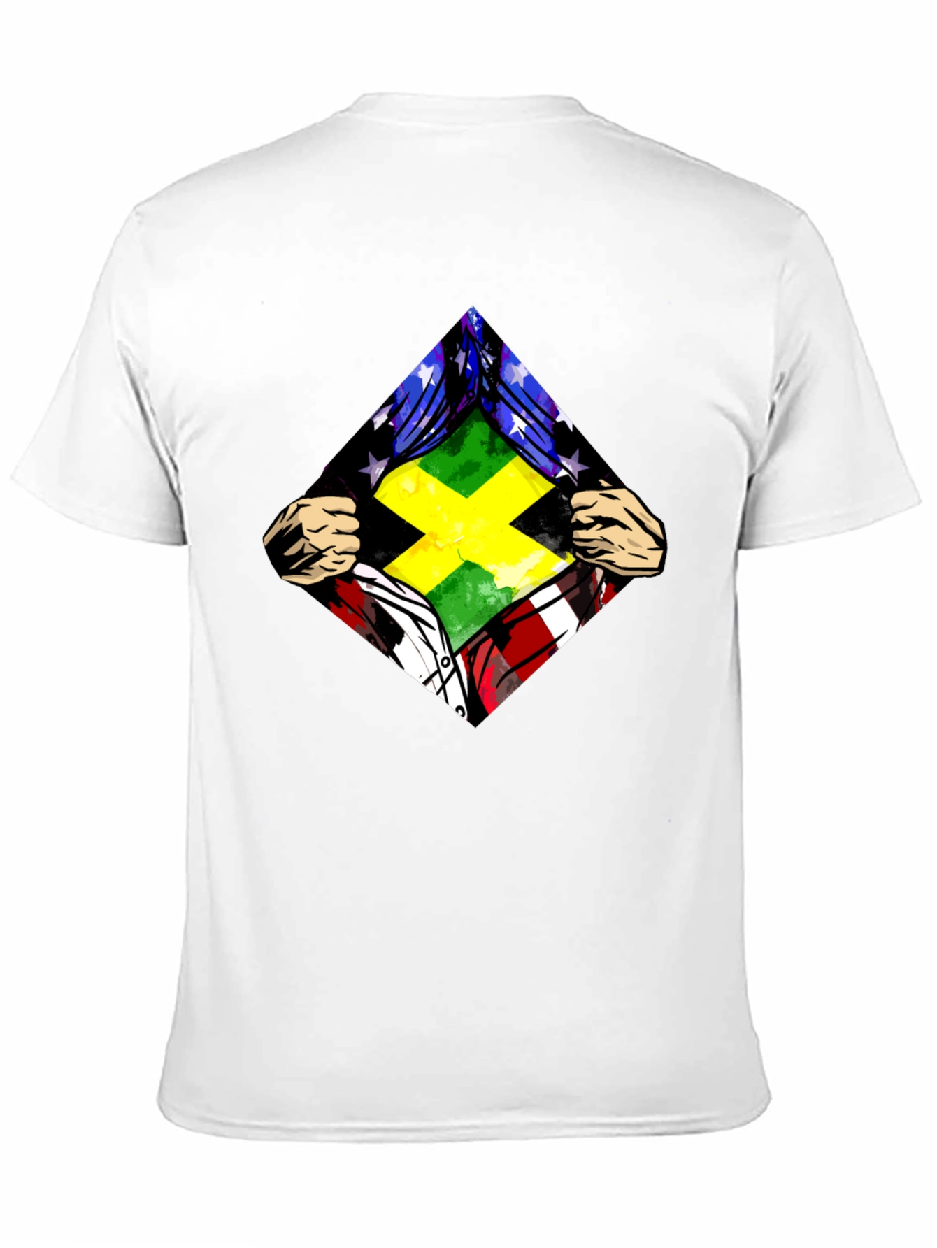 Jamaica USA Flag T-Shirt Hero Graphic Tee